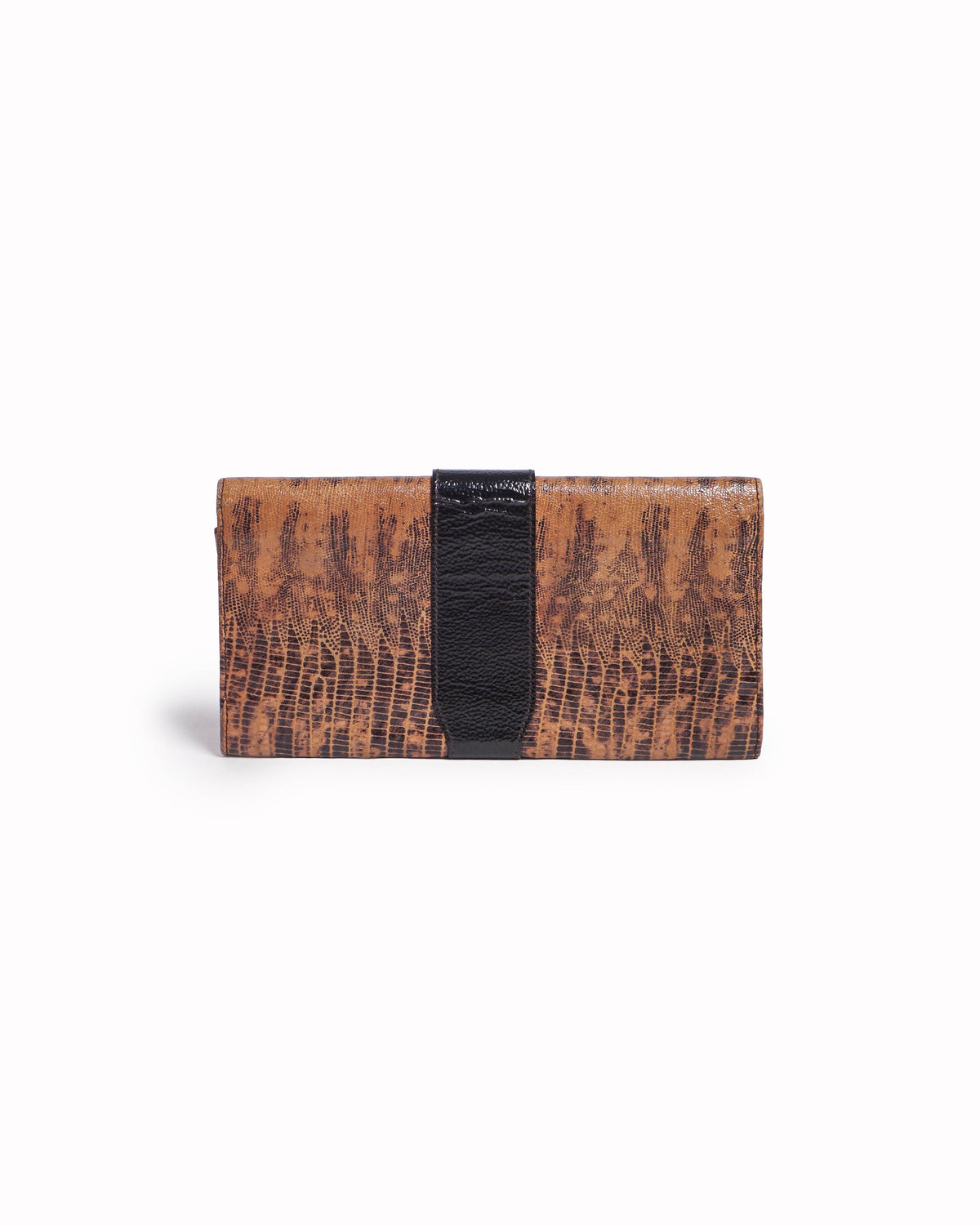 Jimmy Choo Two-Tone Embossed Leather Clutch