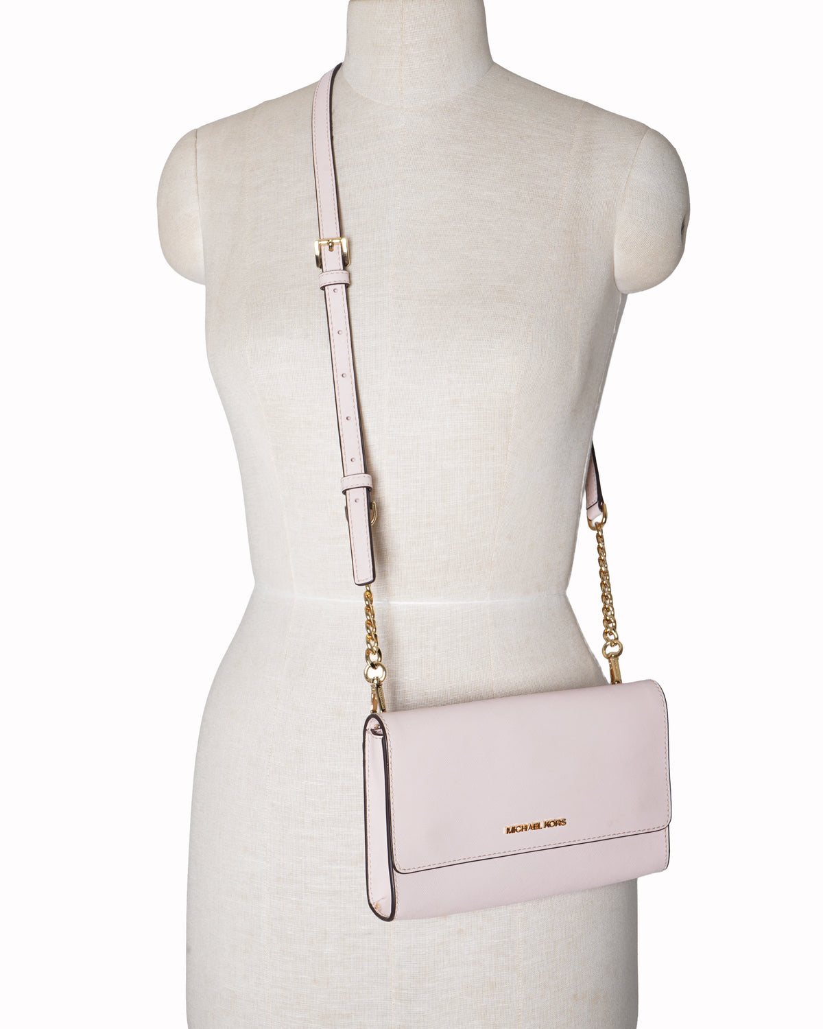 Michael kors pink flap crossbody bag