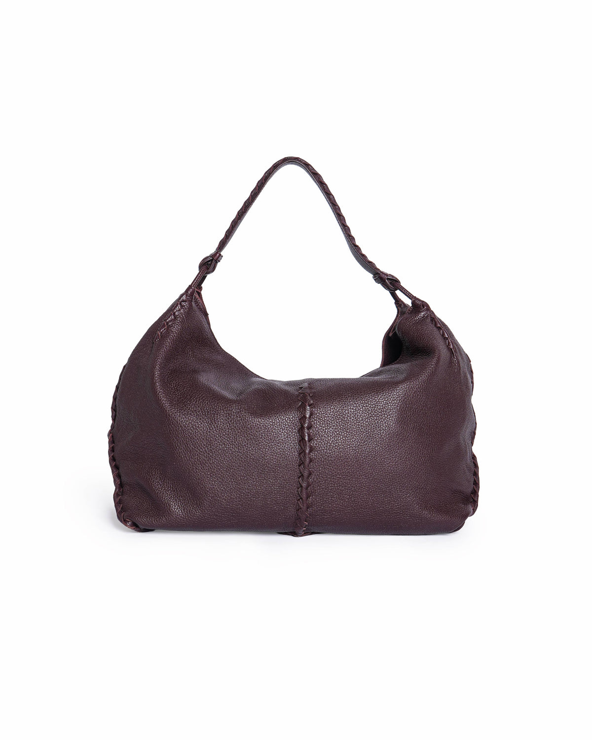 Bottega Veneta Burgundy Cervo Leather Loop Hobo Bag