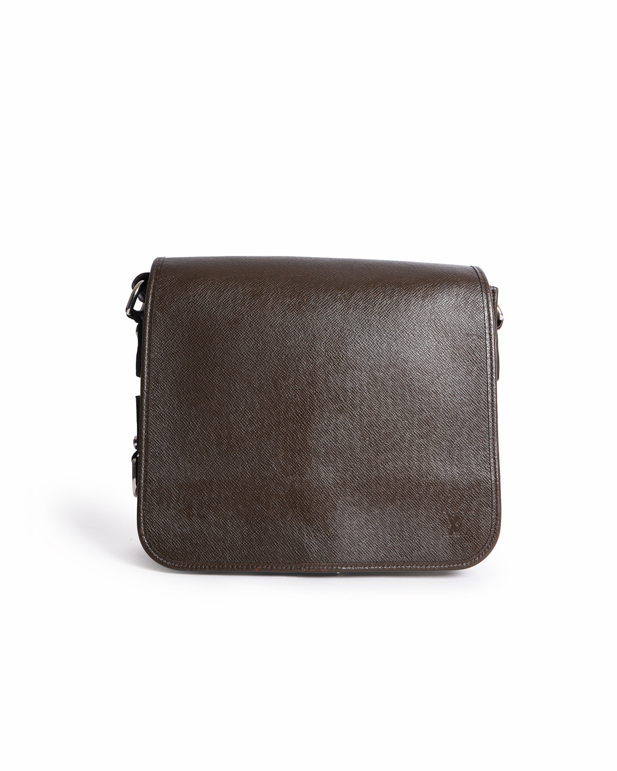 Louis Vuitton brown leather messenger bag