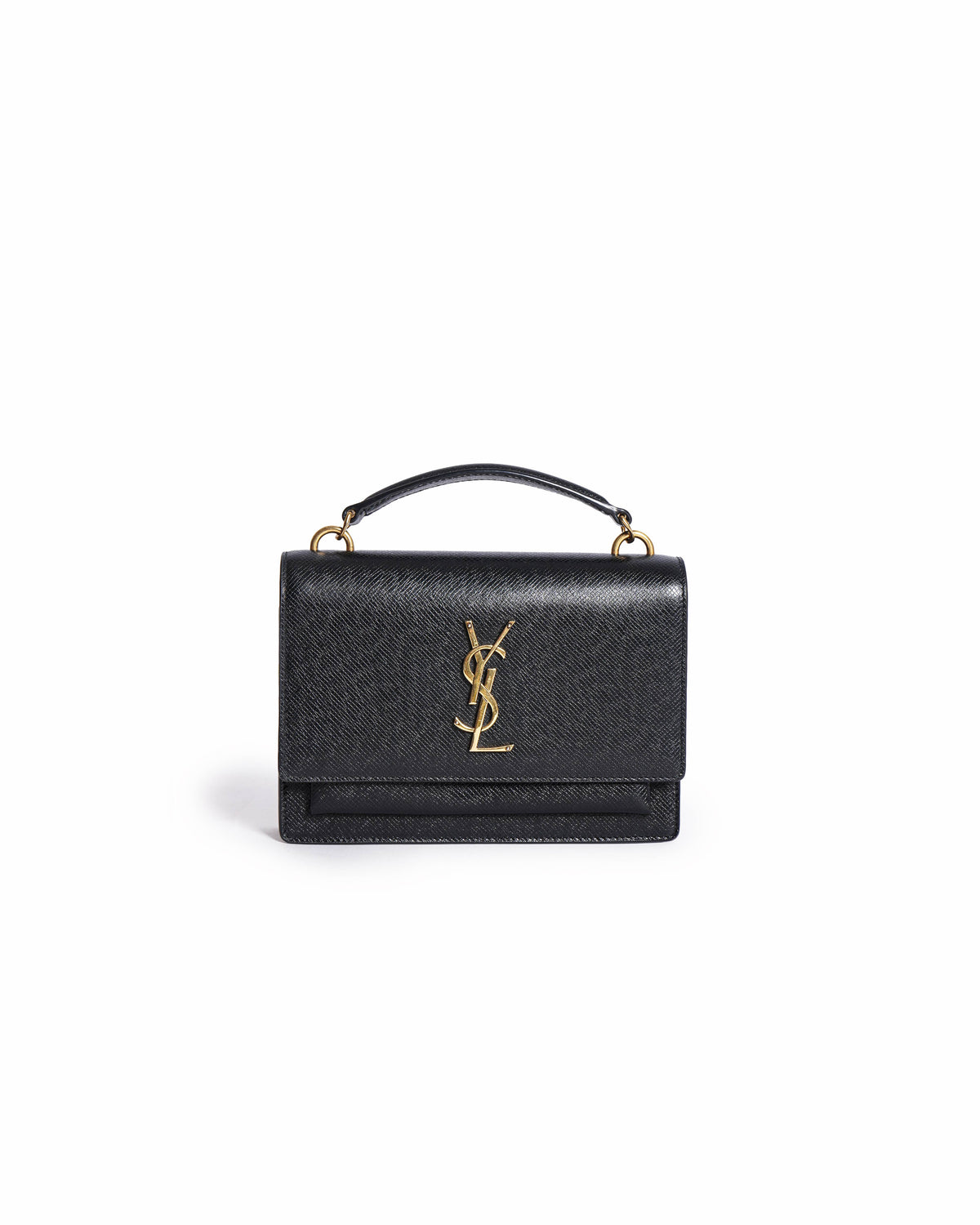 Saint Laurent Small Sunset Crossbody In Black