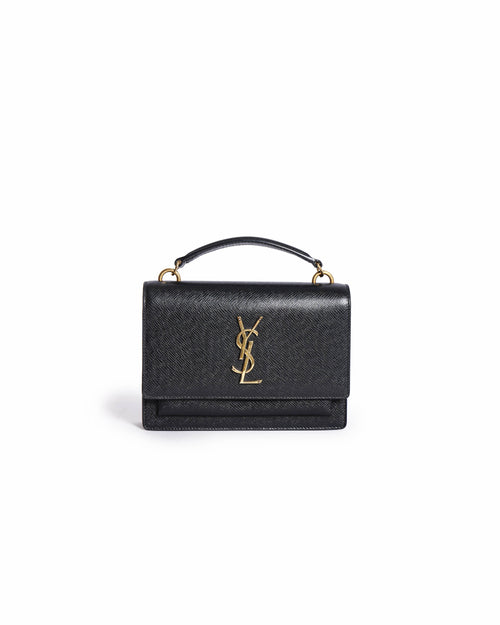 Saint Laurent Small Sunset Crossbody In Black