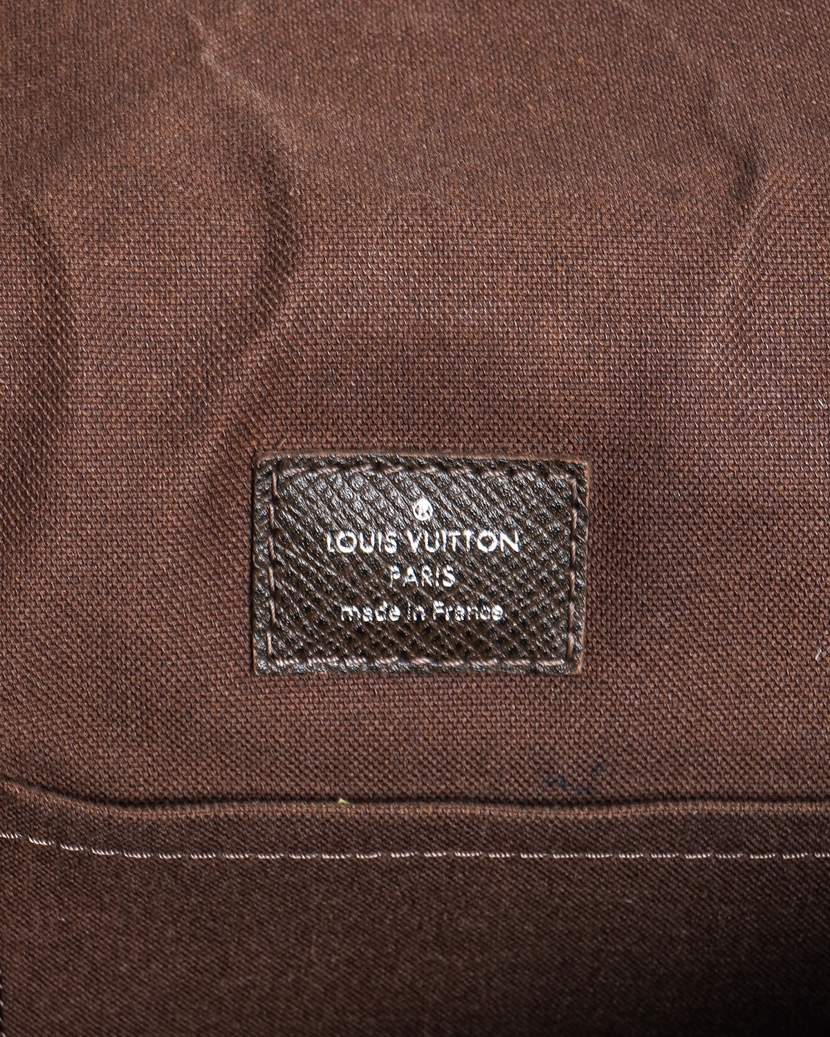 Louis Vuitton brown leather messenger bag