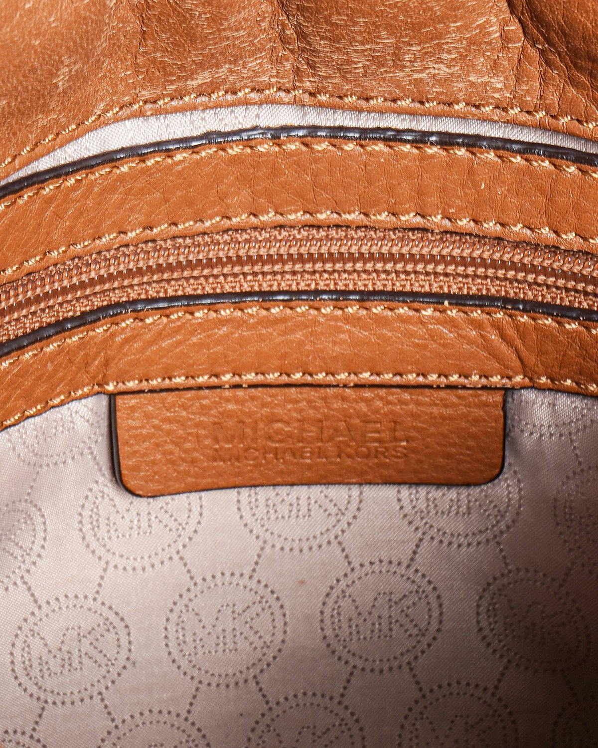 Michael Kors Pebbled Leather Shoulder Bag In Brown