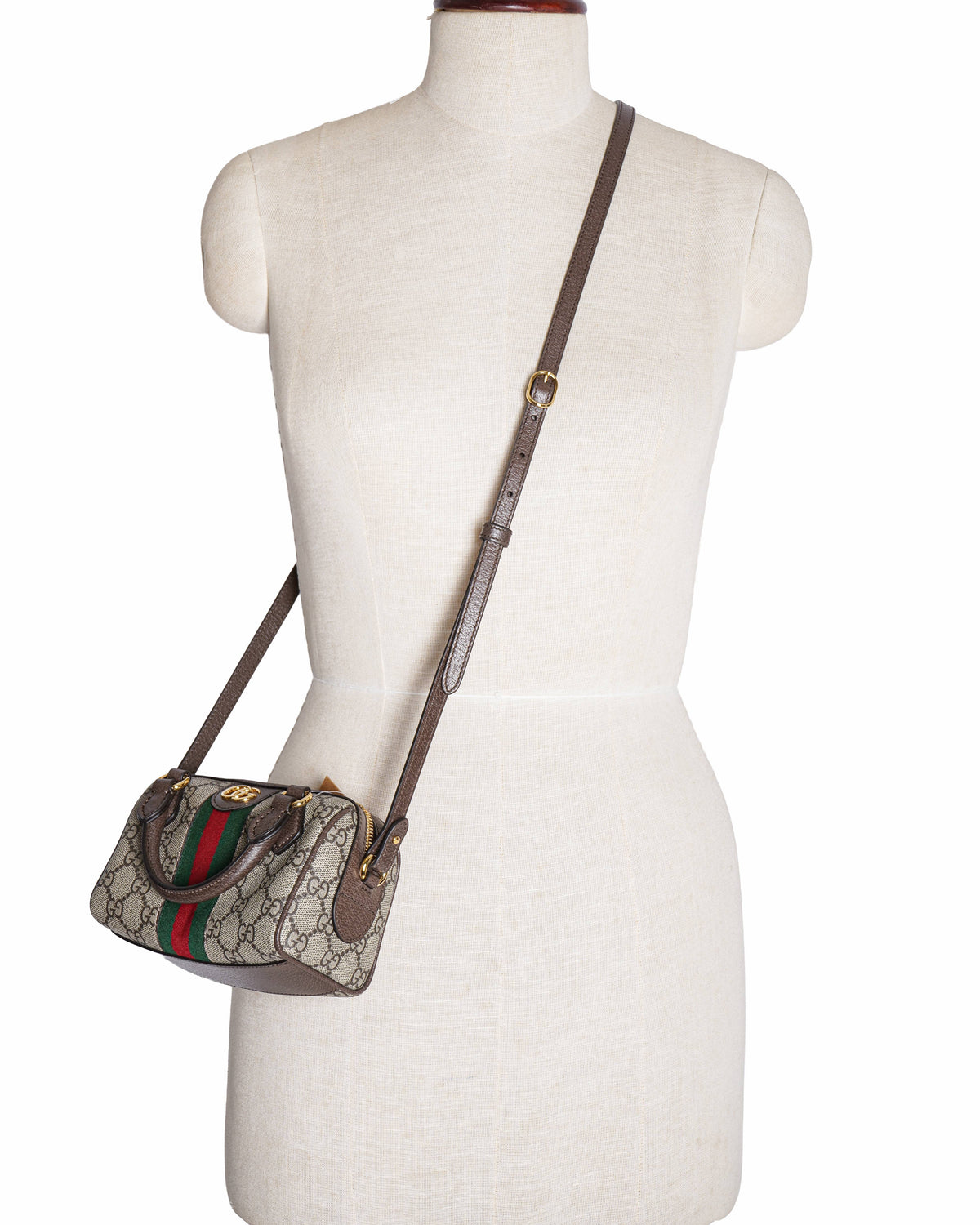 Gucci Ophidia Leather Mini Top Handle Bag