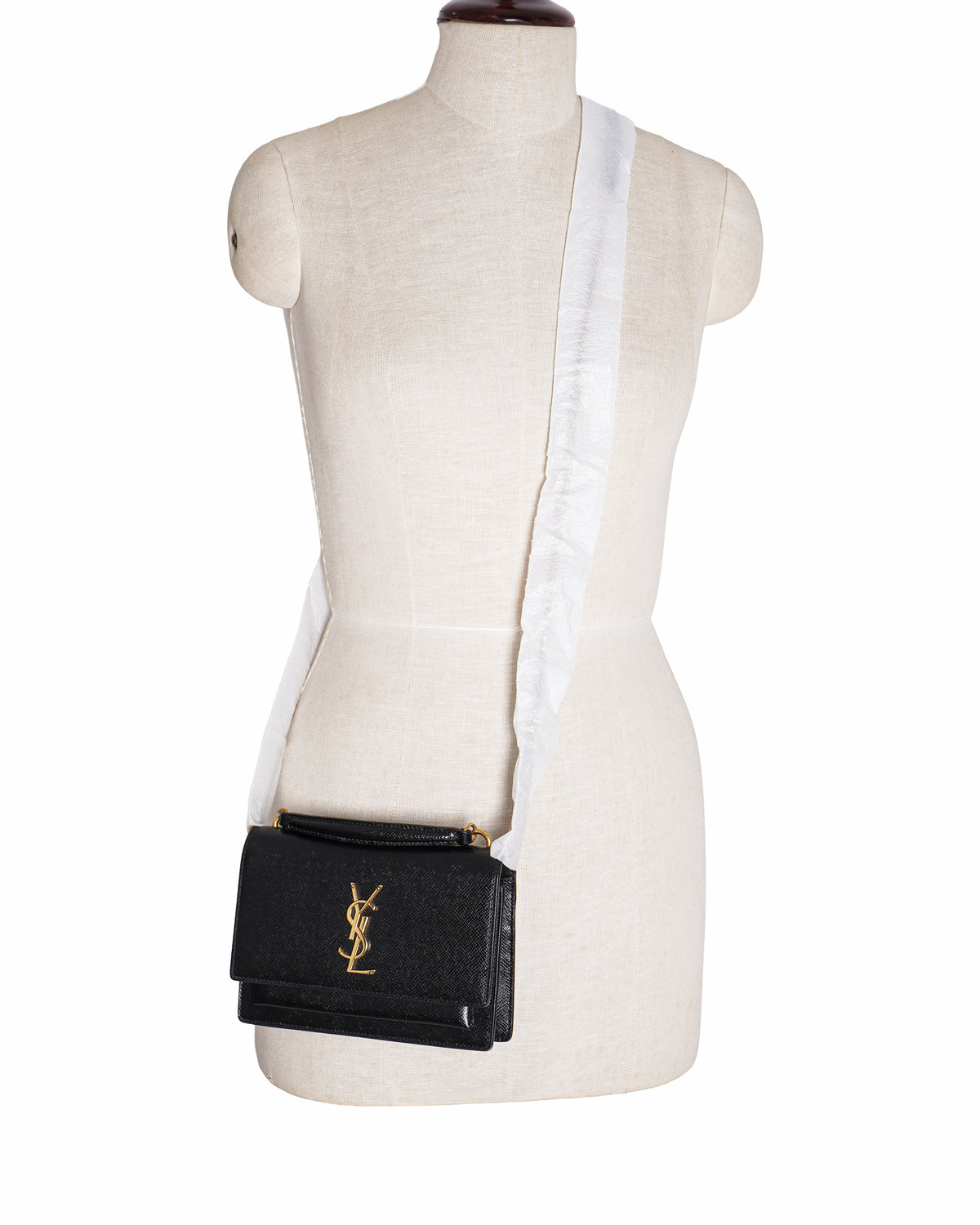 Saint Laurent Small Sunset Crossbody In Black