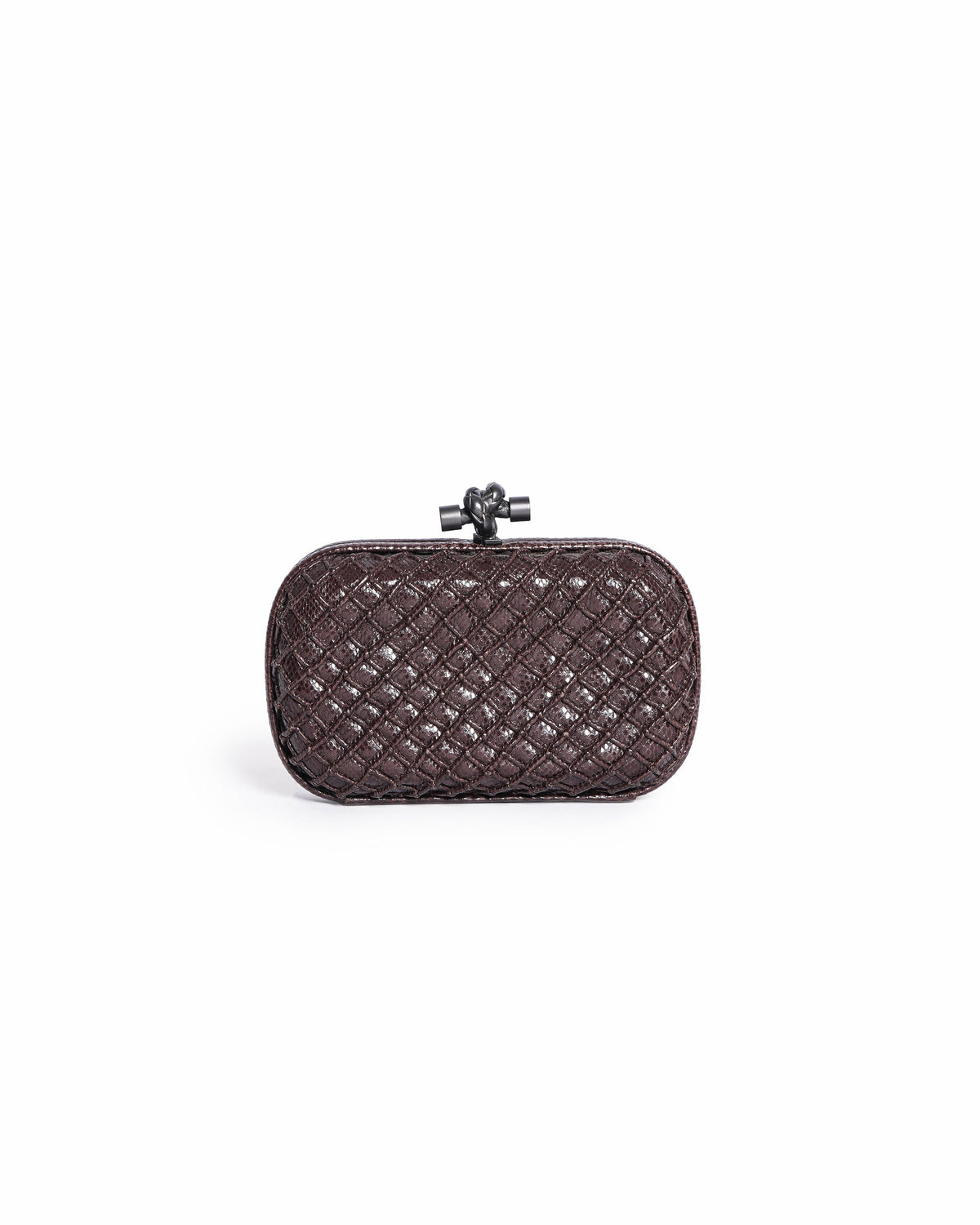 Bottega Veneta intercciato chain metal Knot clutch Bag