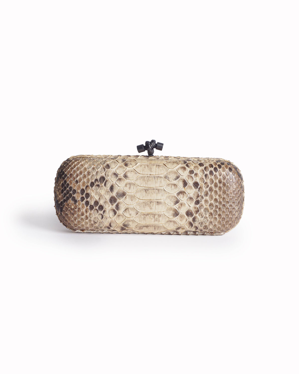 Bottega Veneta Elongated Exotic Snakeskin Knot Box Clutch Bag