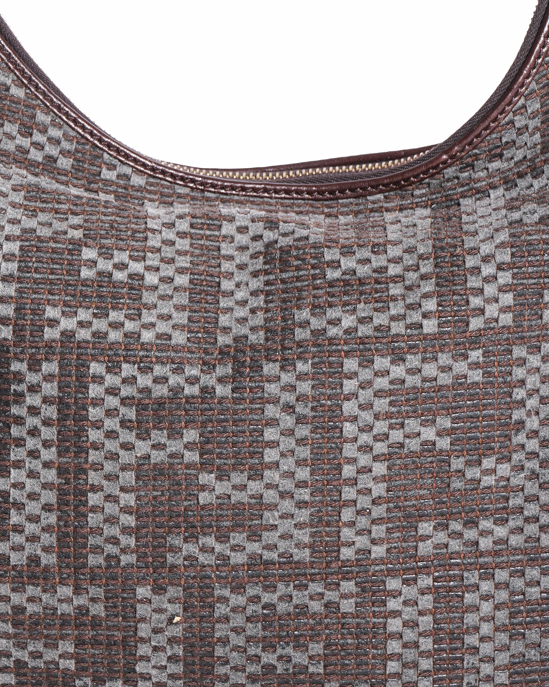 Fendi Brown Zucca Woven Coated Fabric Hobo Bag