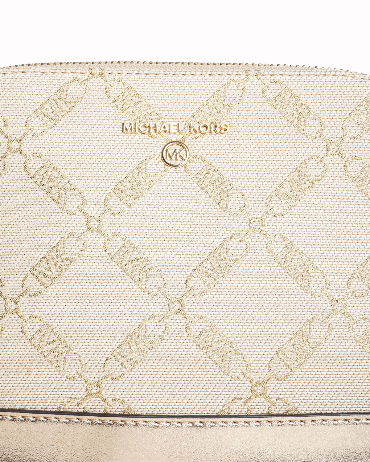 Michael Kors Jet Set Metallic Empire Logo Jacquard Crossbody Bag