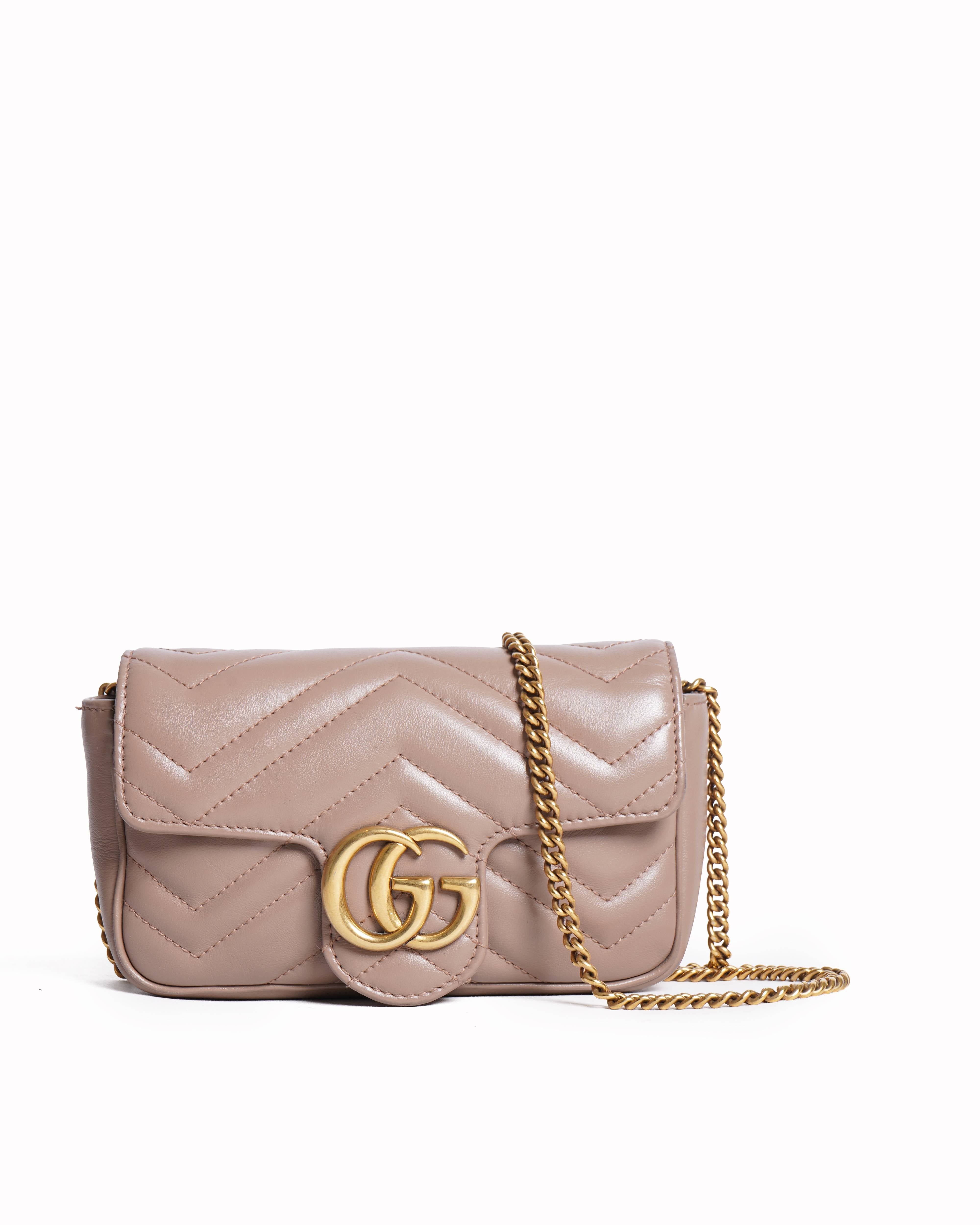 Gucci 
GG Marmont Old Rose Super Mini Shoulder Bag
