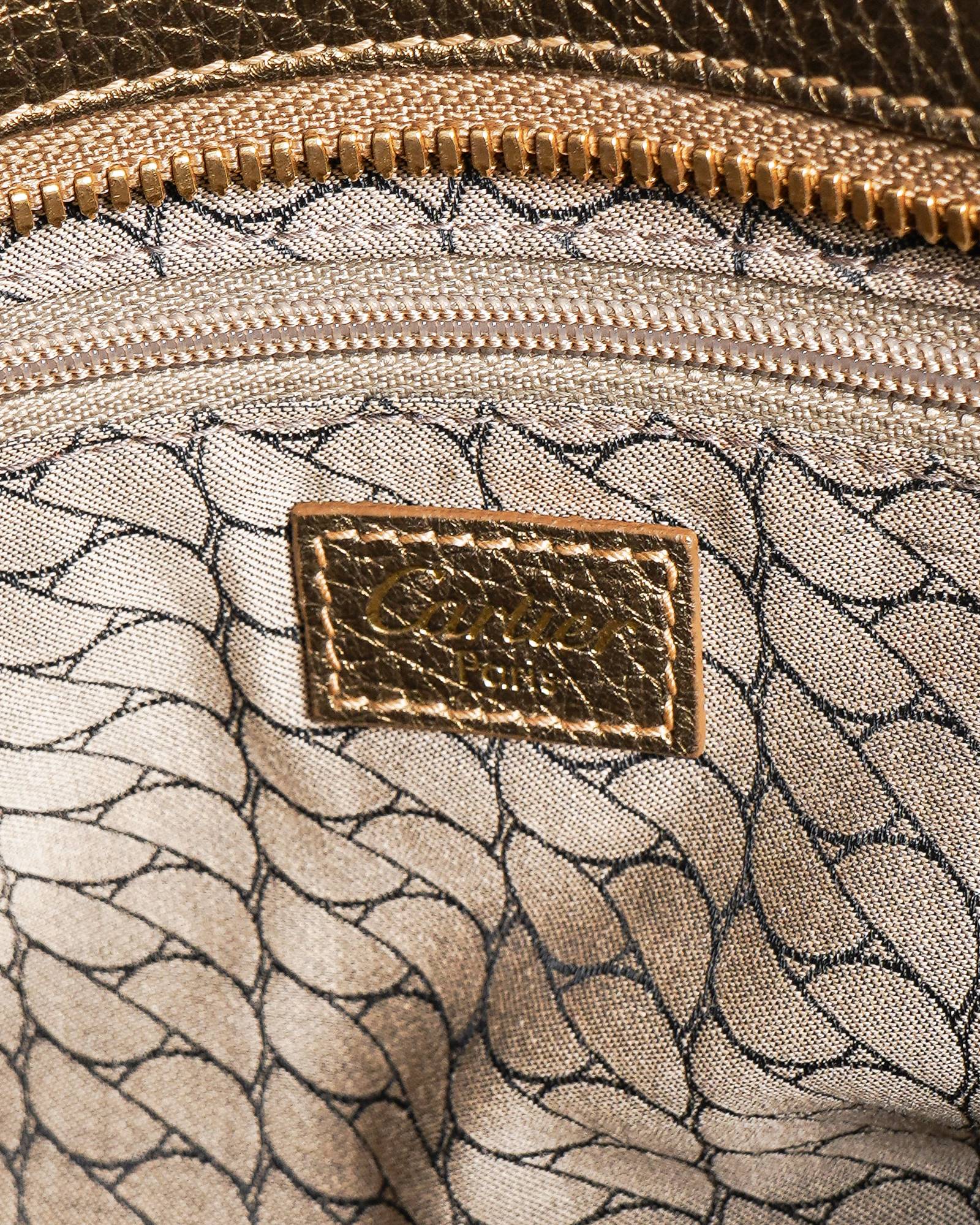 Vintage Cartier Metallic Leather and Suede Shoulder Bag