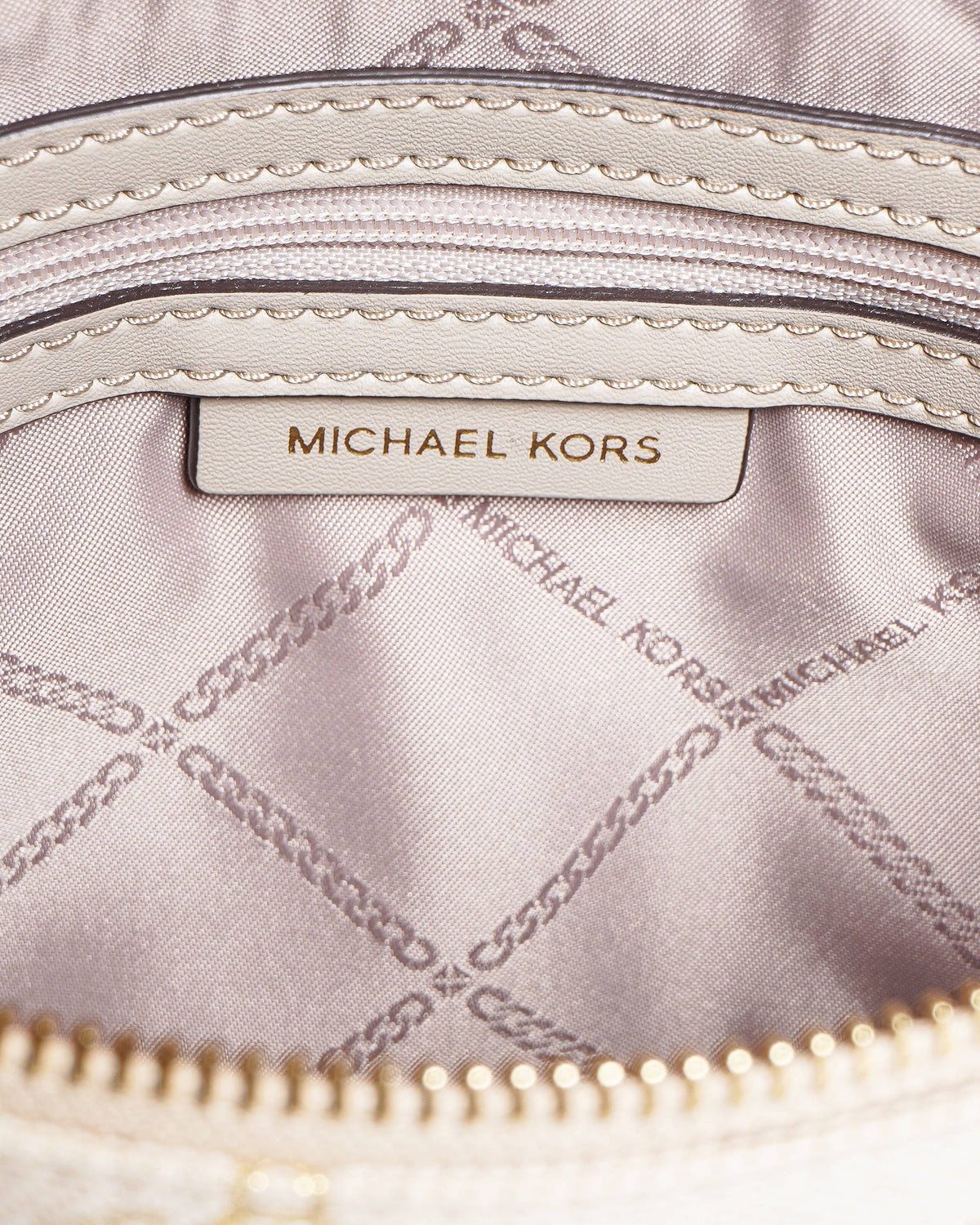 Michael Kors Jet Set Metallic Empire Logo Jacquard Crossbody Bag