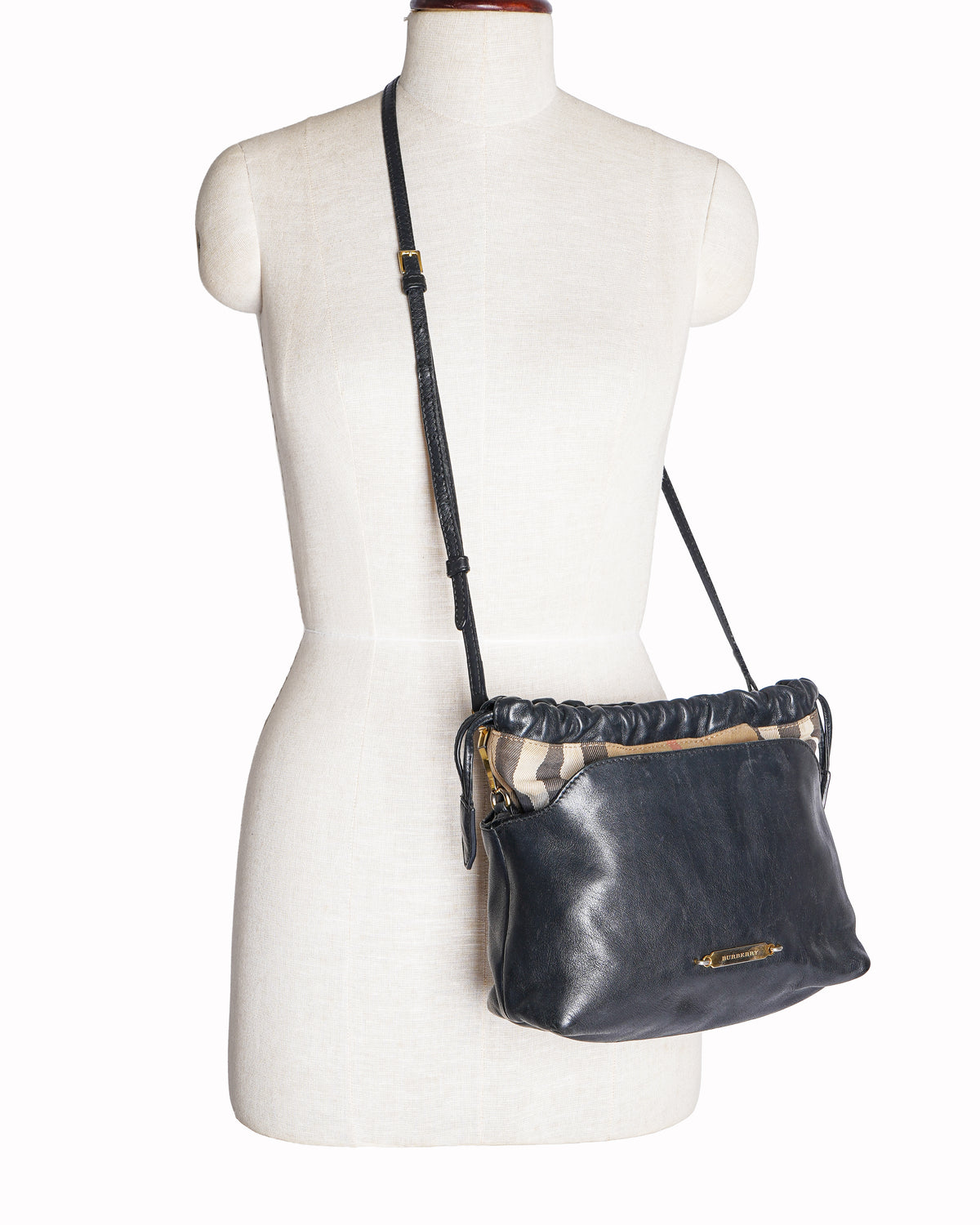 Burberry Little Crush House Check Print Leather Crossbody Bag