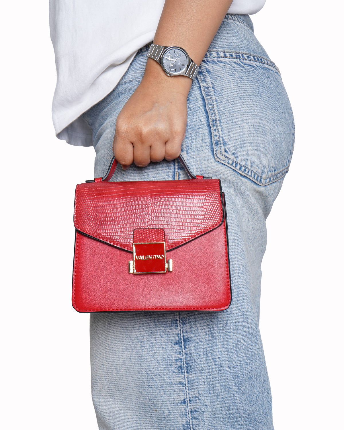 New Mario Valentino Carrie Mini Satchel Bag