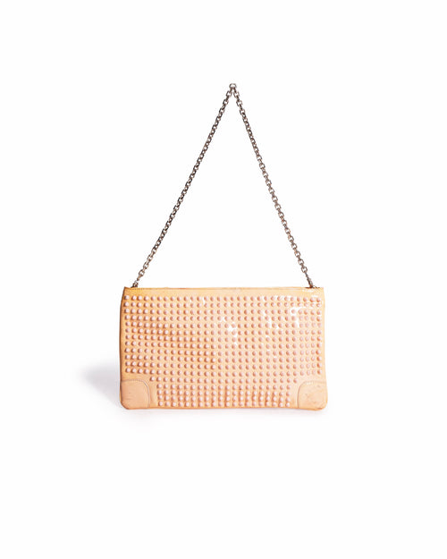 Christian Louboutin Patent Leather Studded Clutch Bag