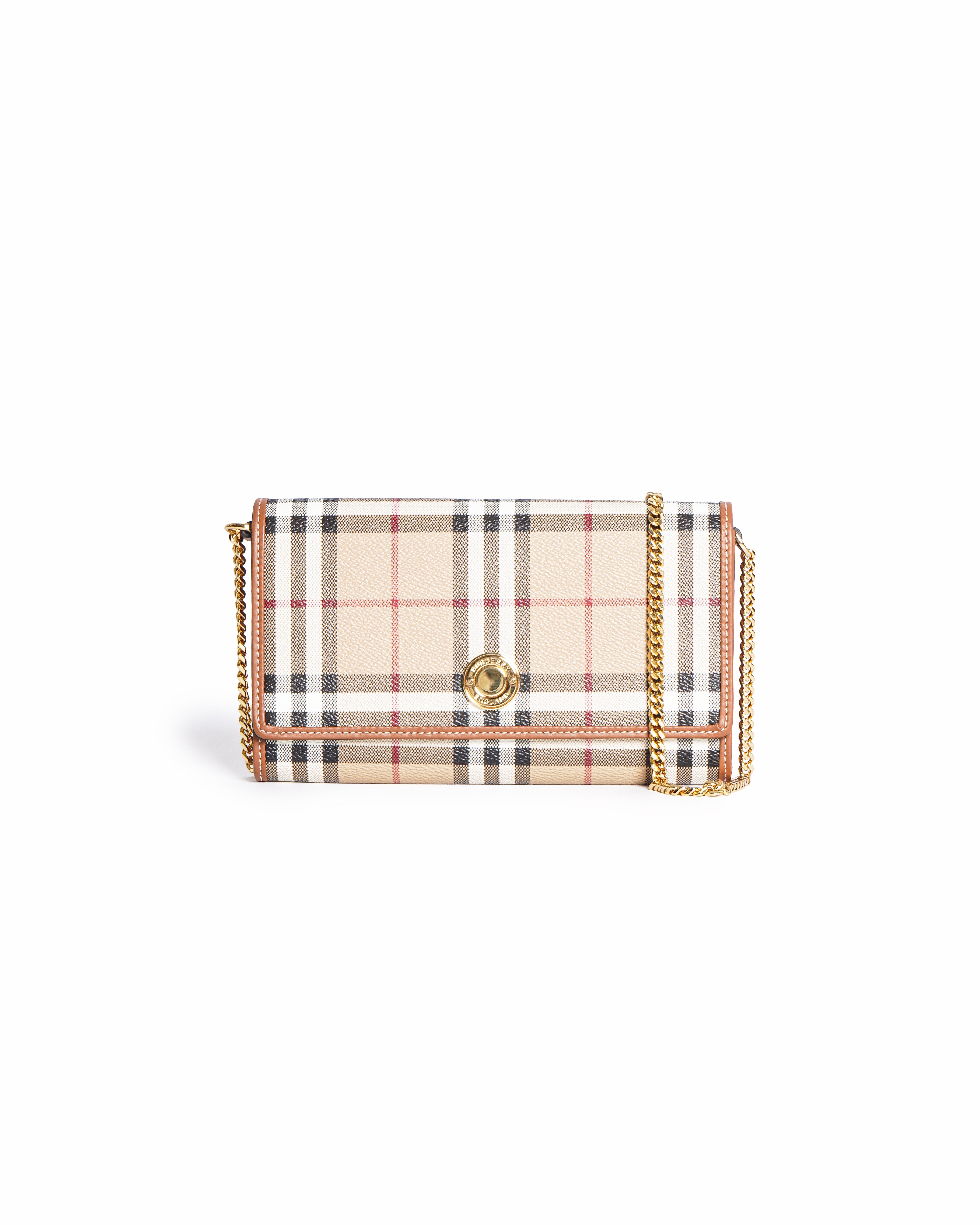 Burberry Archive Beige Vintage Check Chain Wallet
