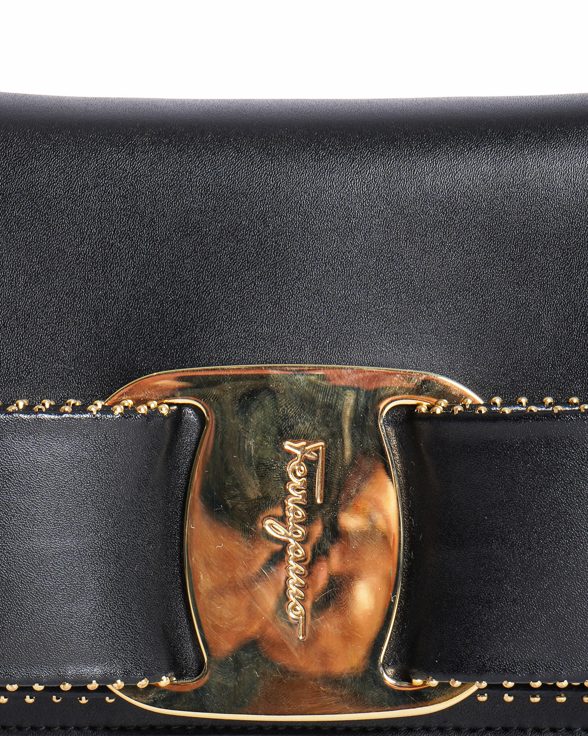 Salvatore Ferragamo Studded Mini Vara Bow Crossbody Bag