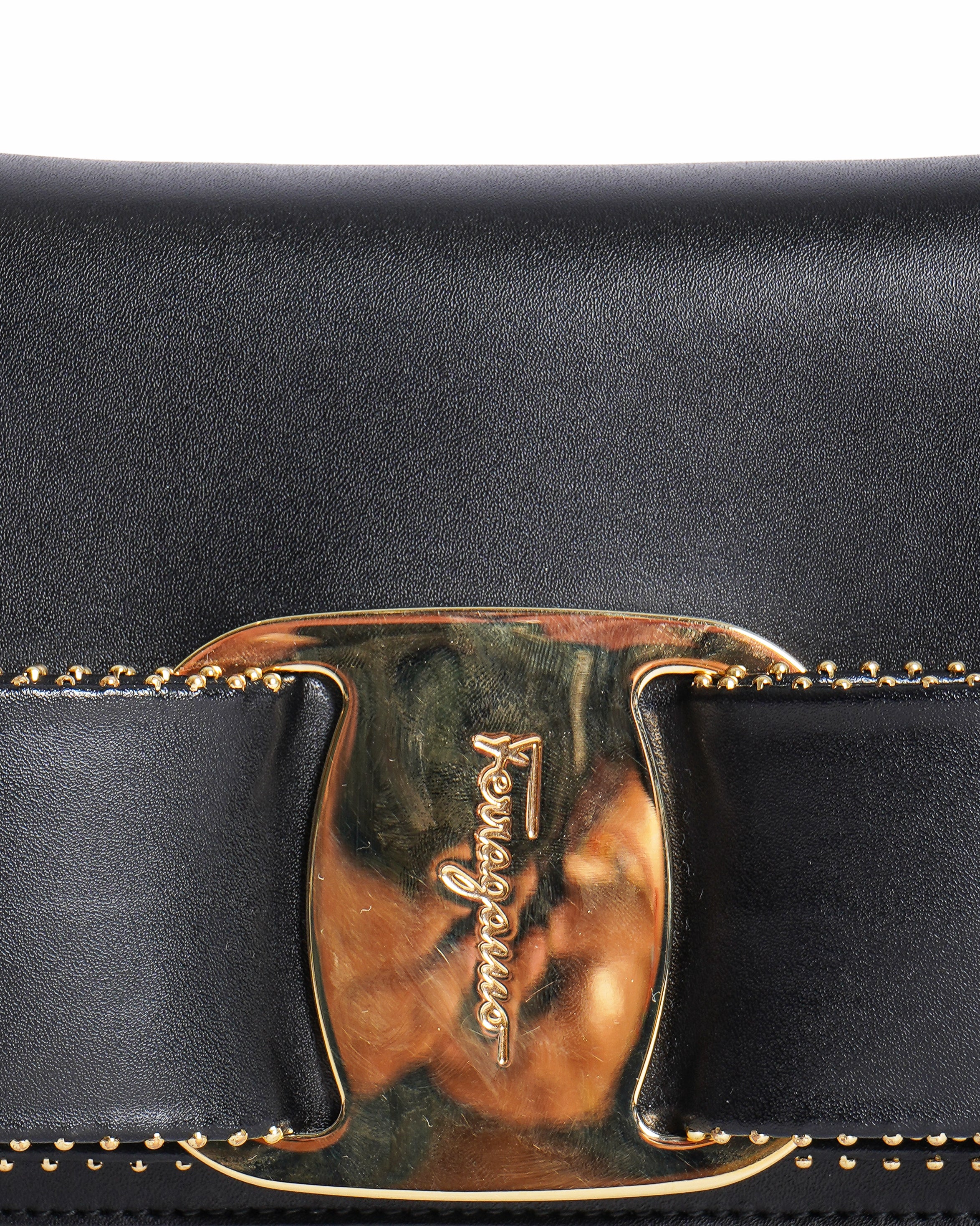 Salvatore Ferragamo Studded Mini Vara Bow Crossbody Bag