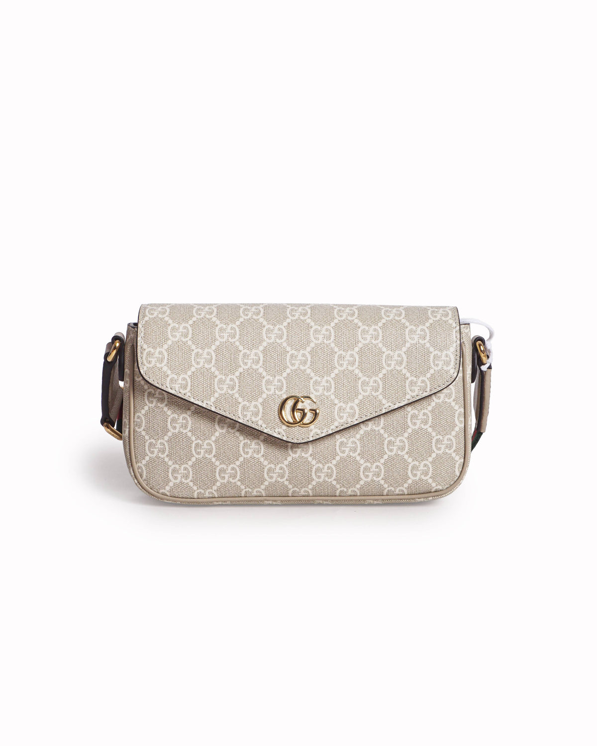 Gucci Beige & White GG Supreme Ophidia Mini Crossbody Bag