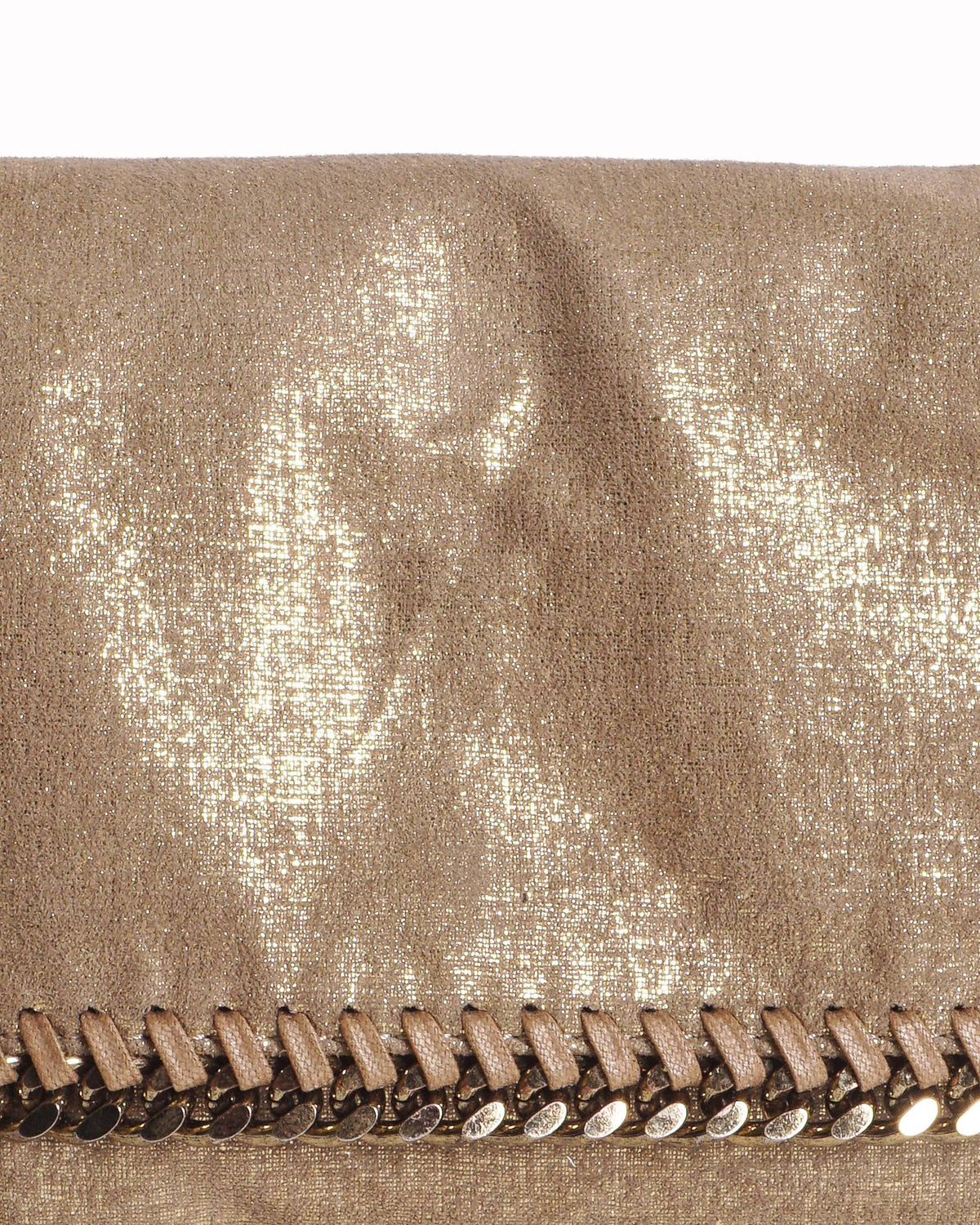 Stella McCartney Metallic Champagne Gold Falabella Chain Shoulder Bag