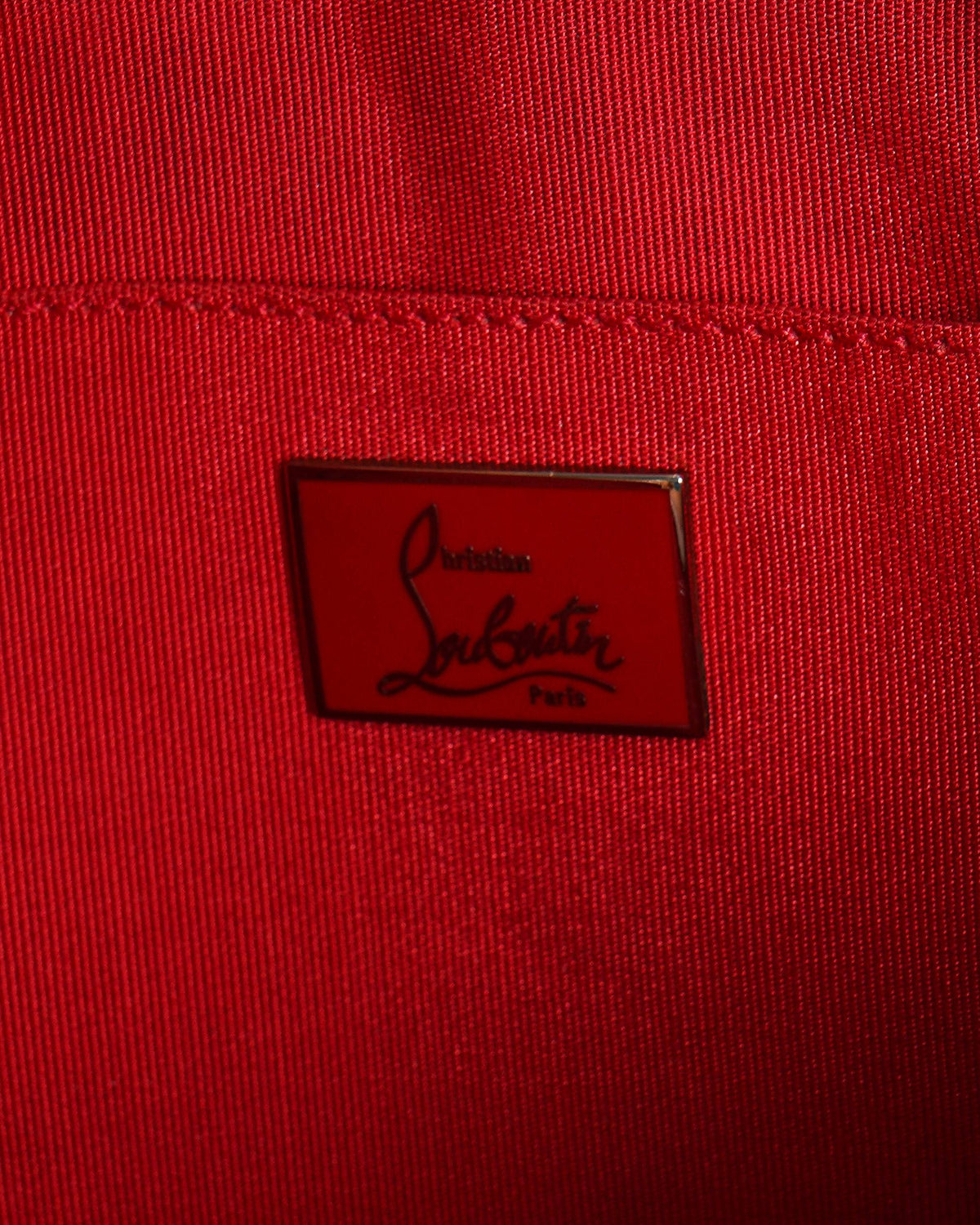 Christian Louboutin Patent Leather Studded Clutch Bag