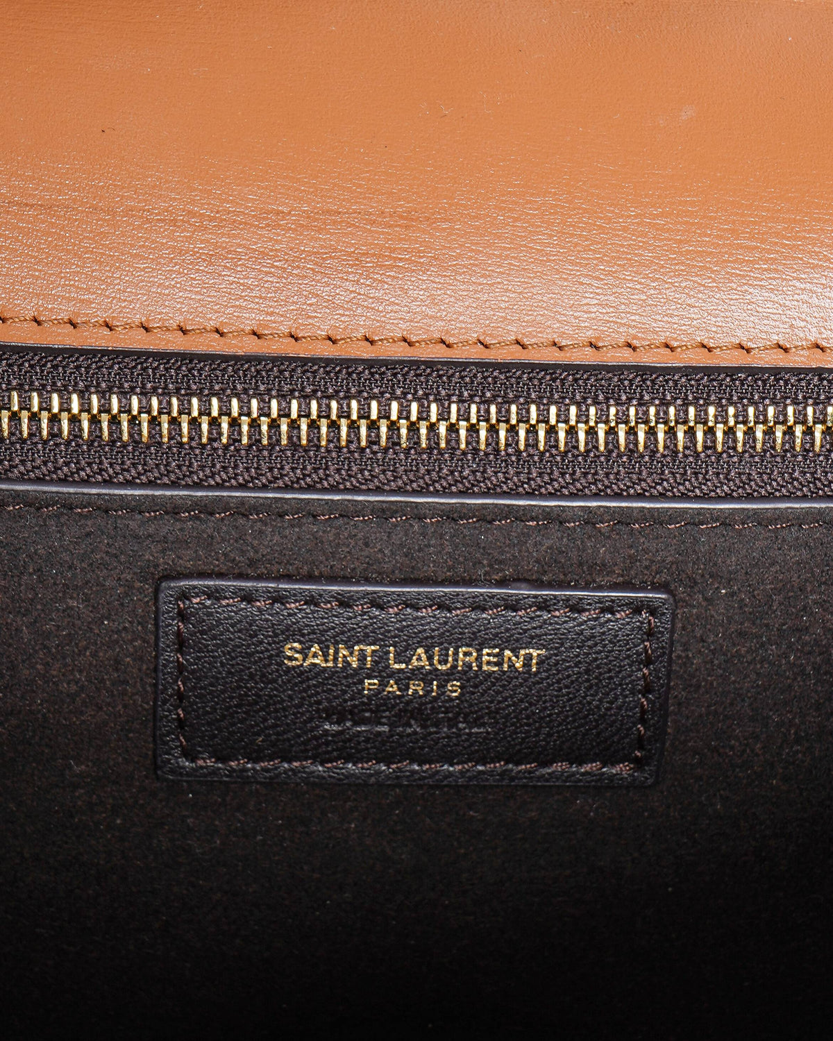 Saint Laurent Tan Leather Le Carré Shoulder Bag