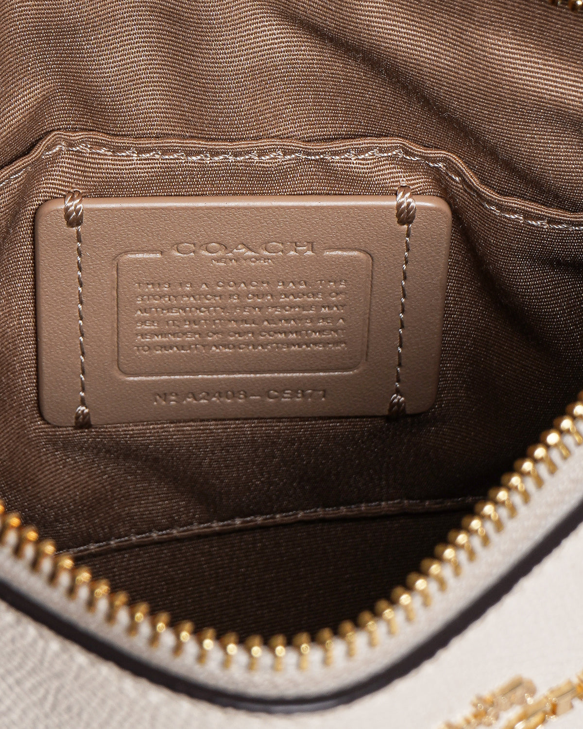 Coach White Leather File Messenger Crossbody Bag
