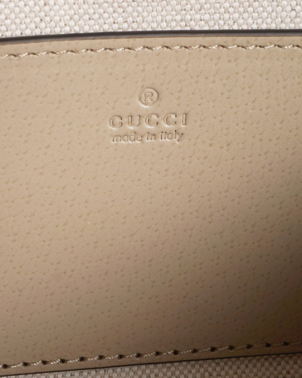 Gucci Beige & White GG Supreme Ophidia Mini Crossbody Bag