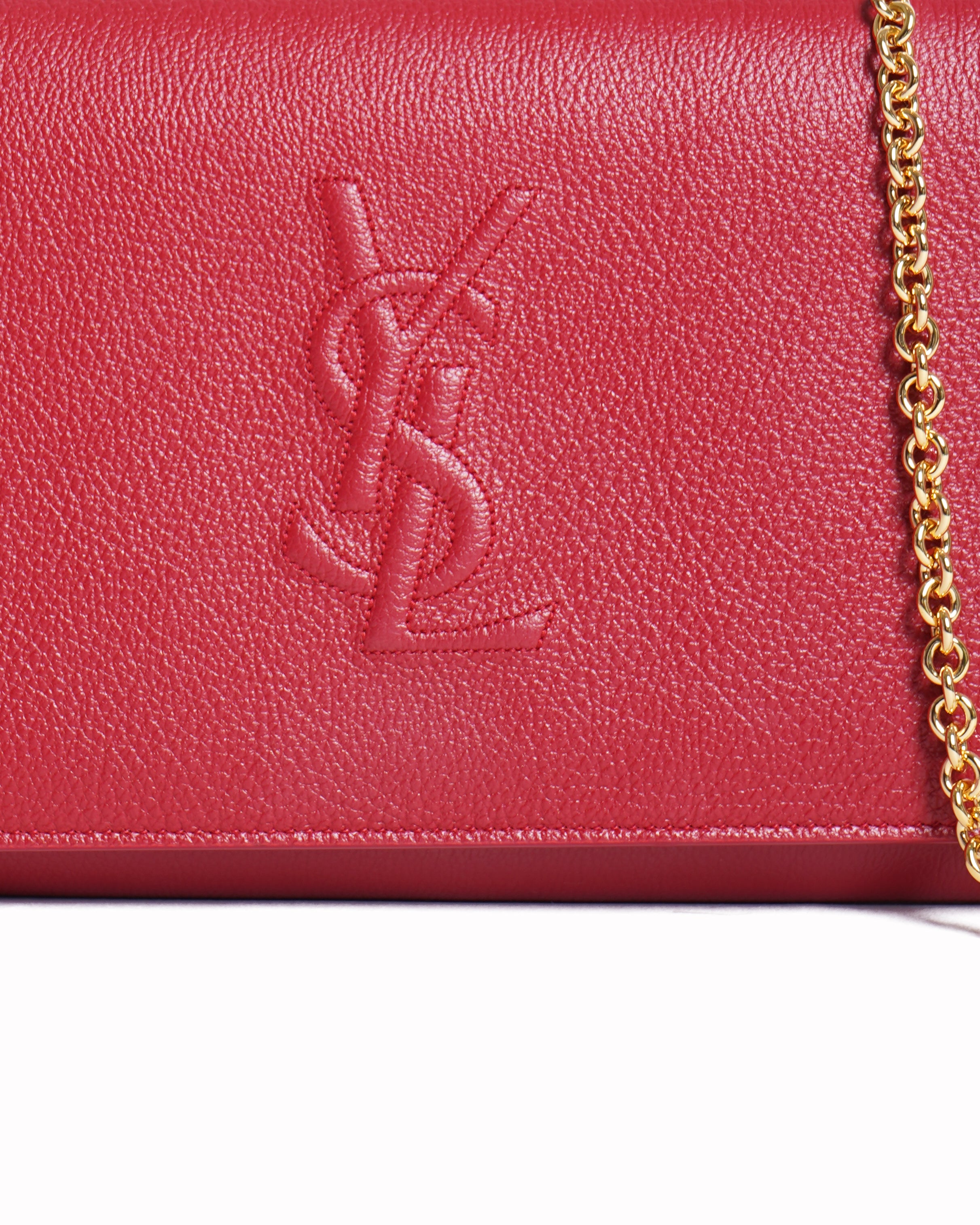 Yves Saint Laurent Leather Belle de Jour Chain Wallet