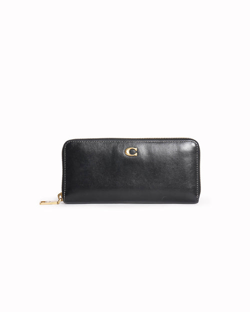 Coach Zip Around Wallet In Black