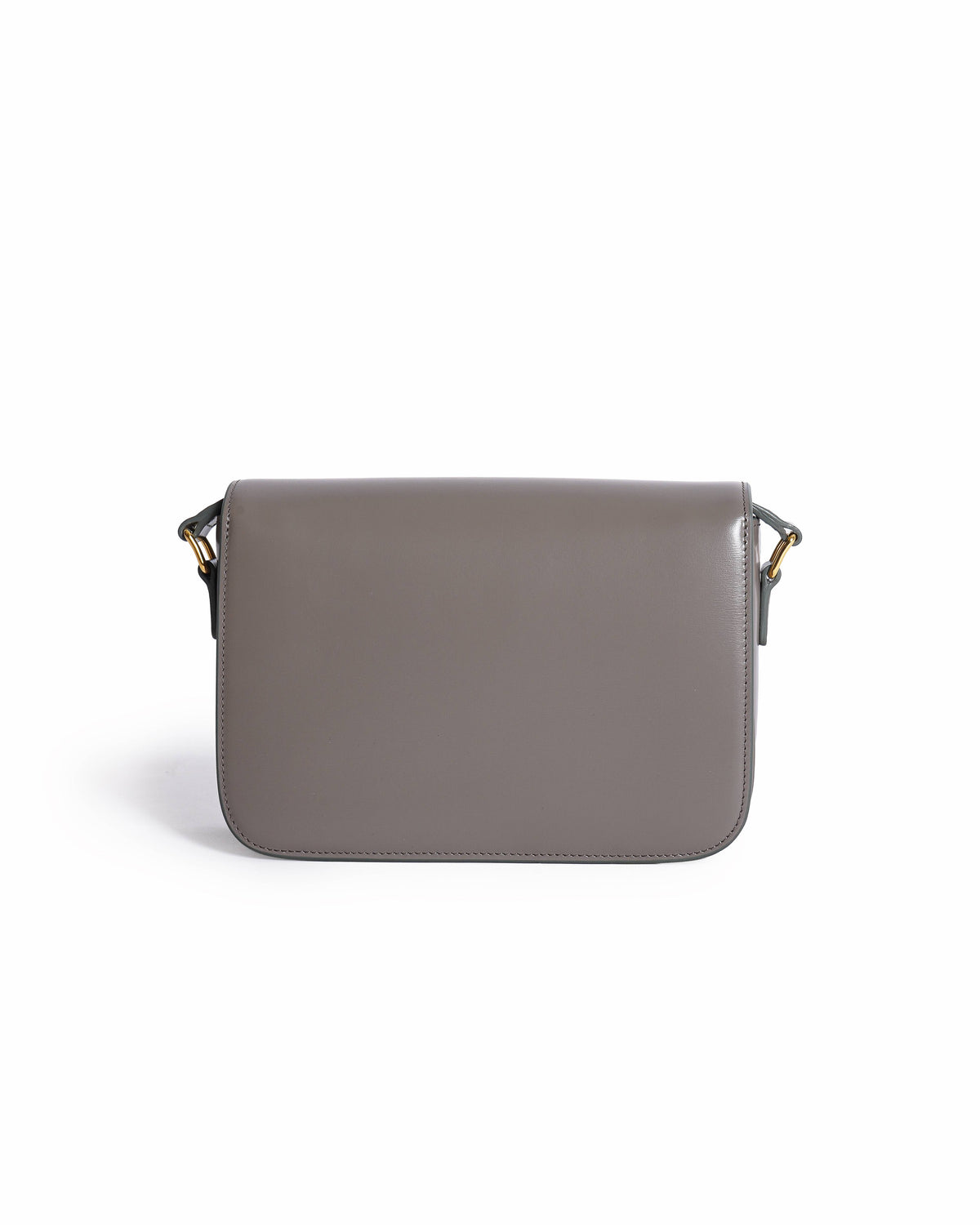 Celine Elephant Grey Triomphe Crossbody Bag In Natural Calfskin