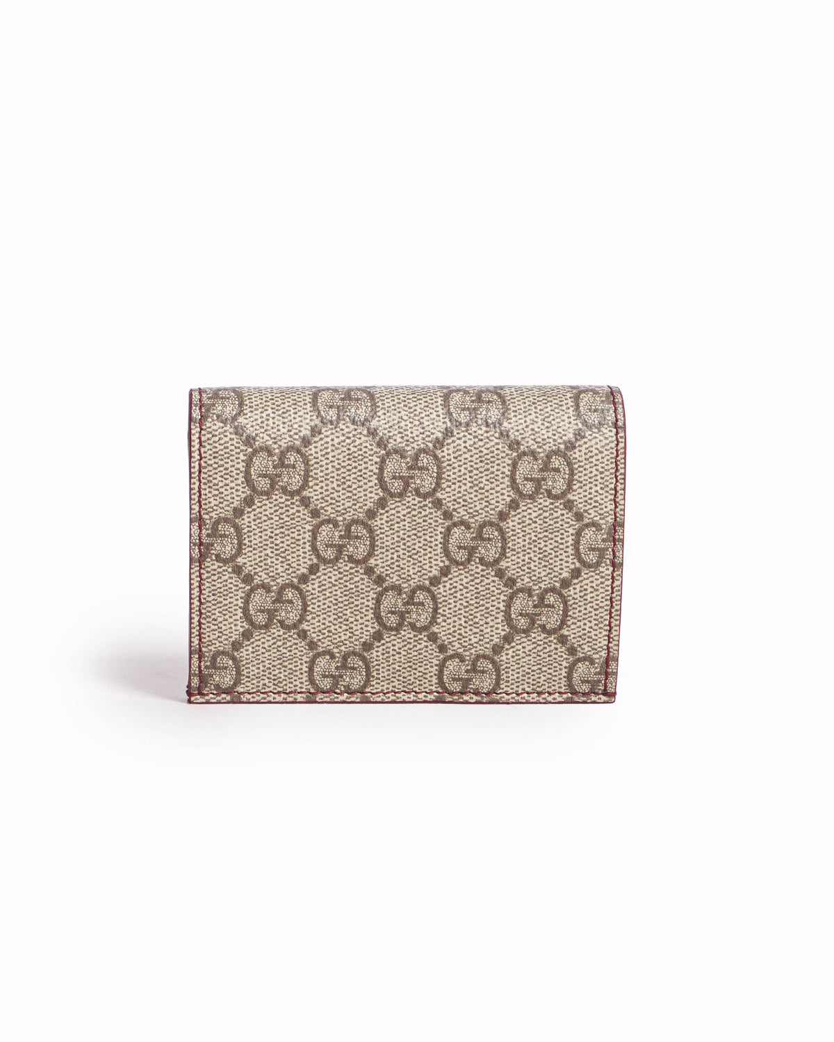 Gucci GG Supreme Pink Leather Floral Patchwork Double G Card Case