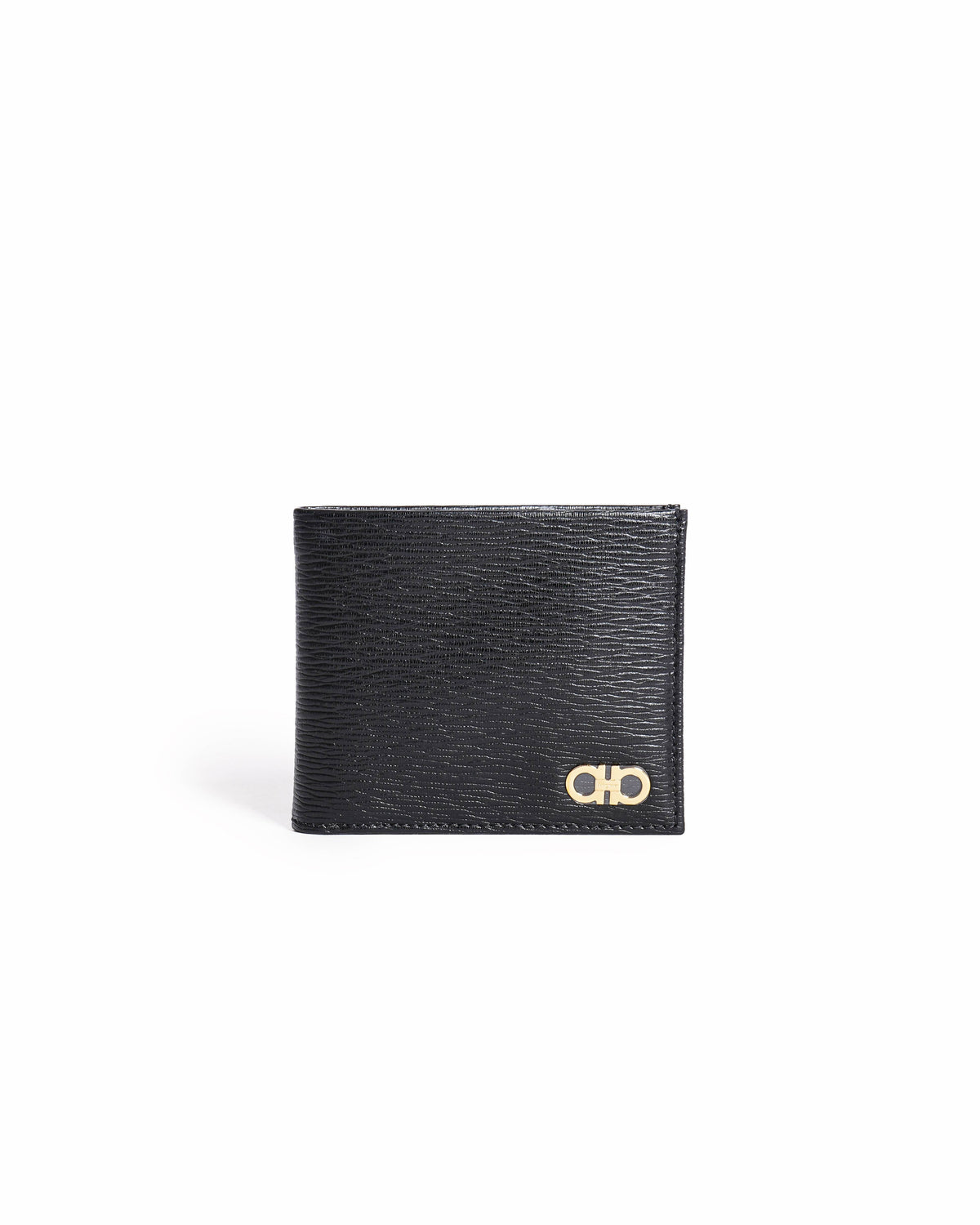 Salvatore Ferragamo Black Cowhide Leather Men's Wallet