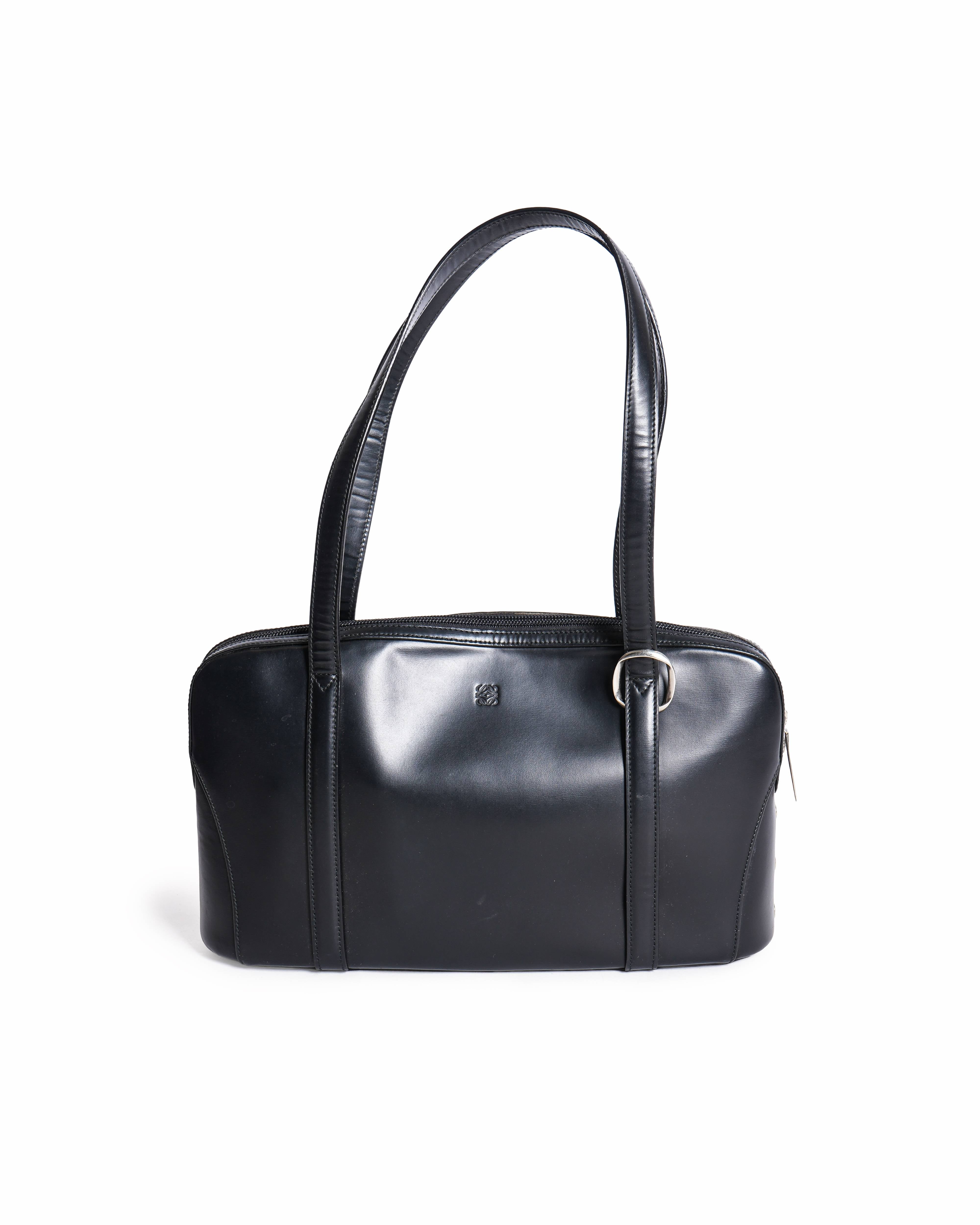 Loewe Vintage Black Box-Calf Shoulder Bag