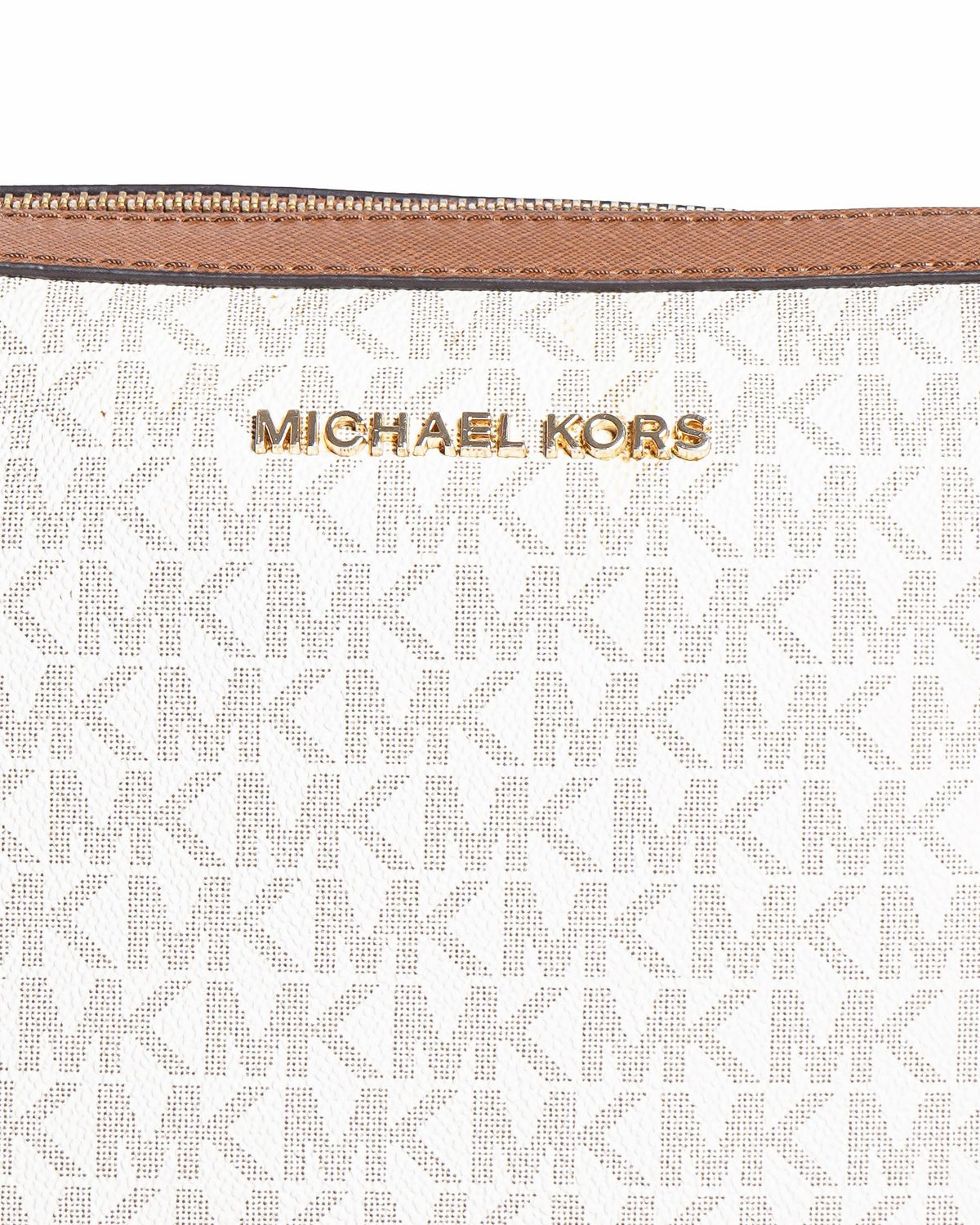 Michael Kors Jet Set Camera Signature Coated Canvas and Leather Crossbody Bag