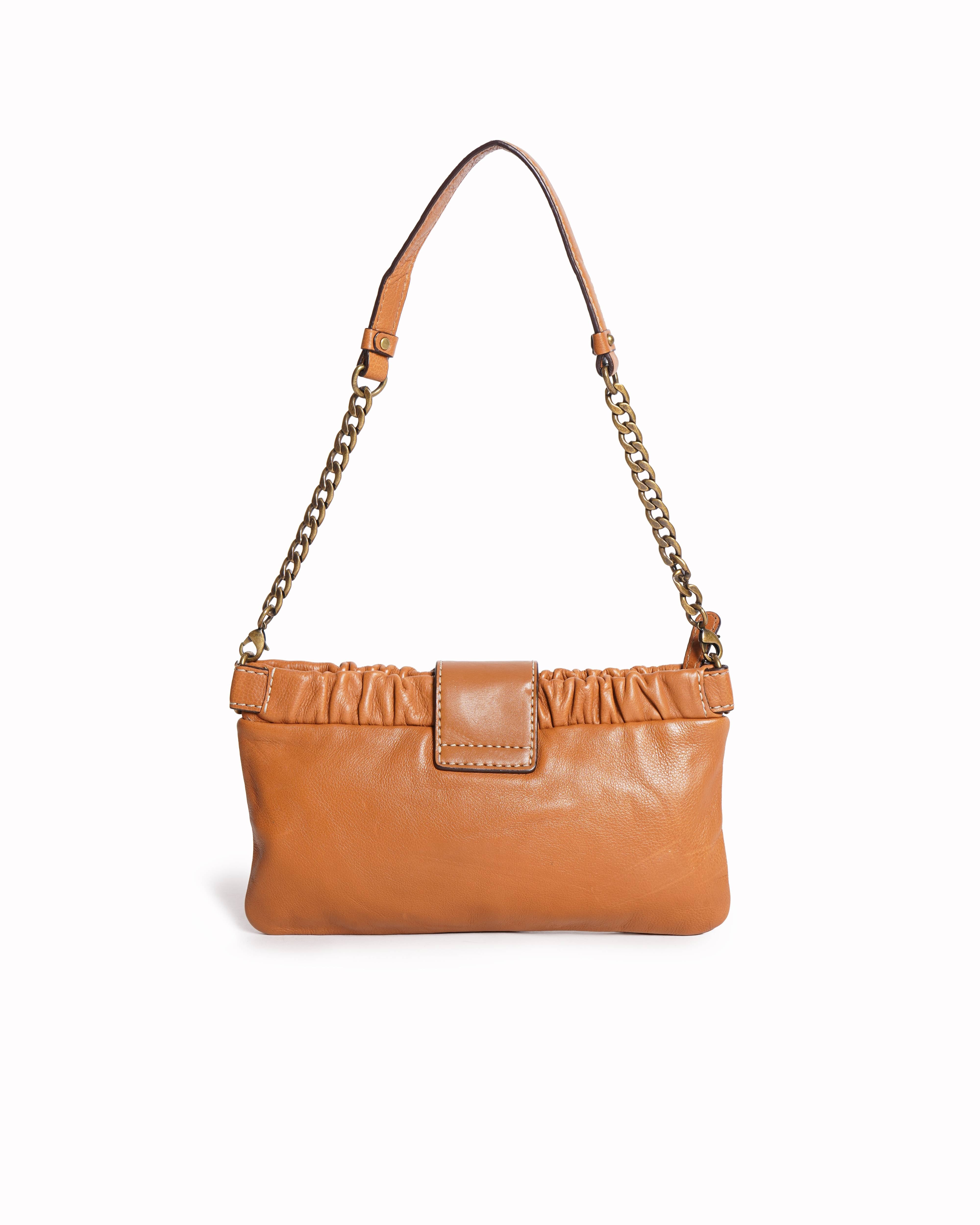 Oroton tan leather clutch Shoulder bag