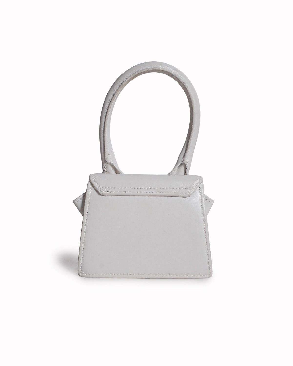 Jacquemus White Smooth Leather Le Chiquito Mini Top Handle Bag
