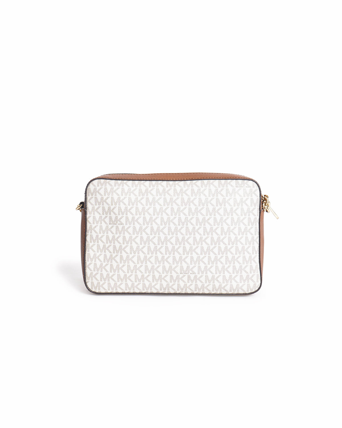 Michael Kors Jet Set Camera Signature Coated Canvas and Leather Crossbody Bag