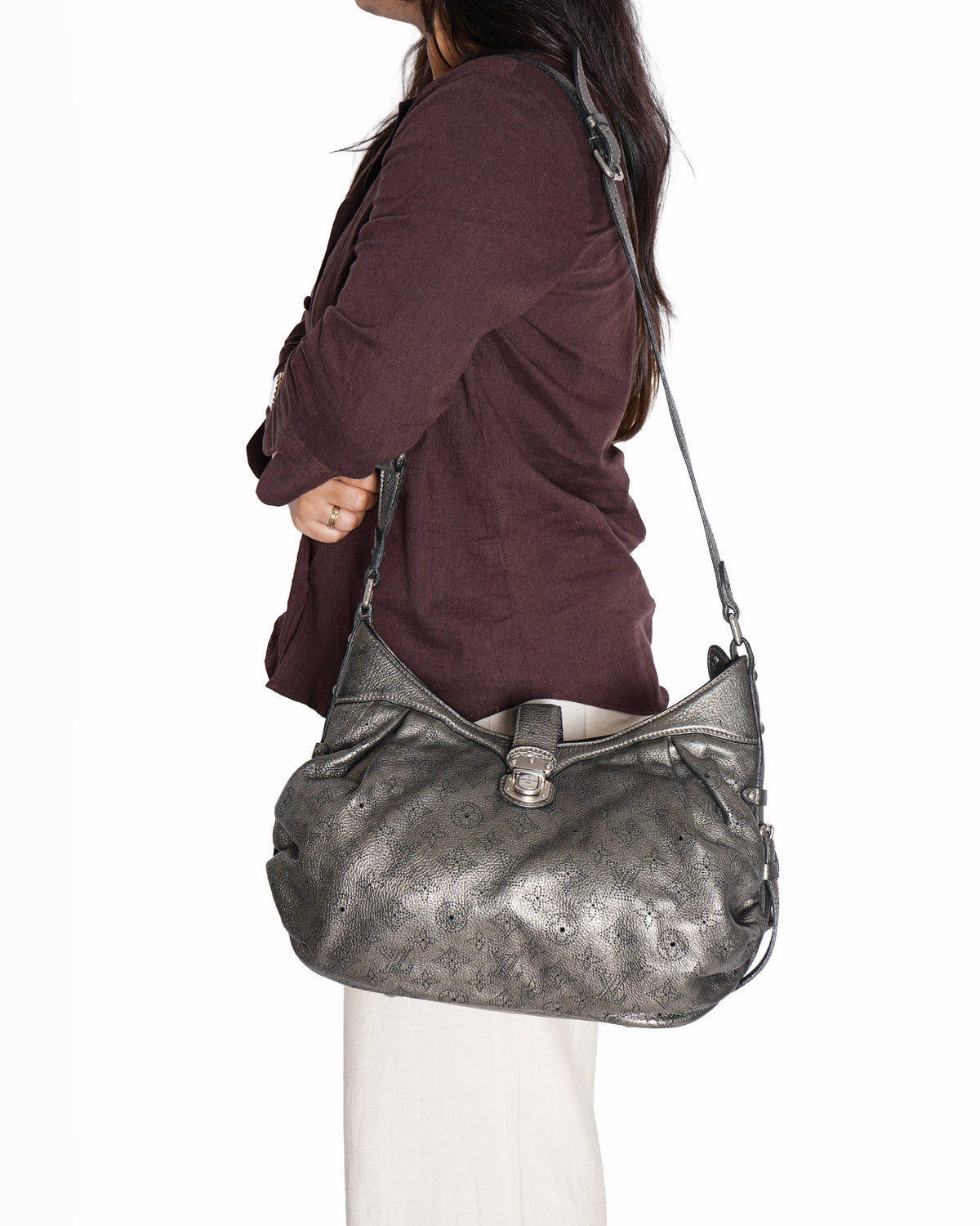 Louis Vuitton Mahina Leather Shoulder Bag