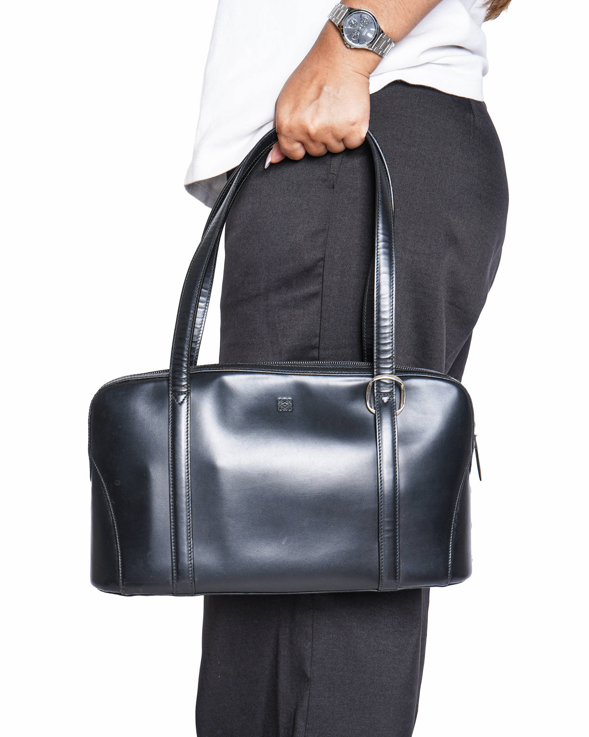 Loewe Vintage Black Box-Calf Shoulder Bag