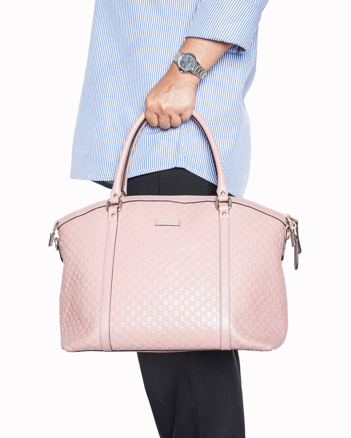 Gucci Microguccissima Pink Leather Tote Bag
