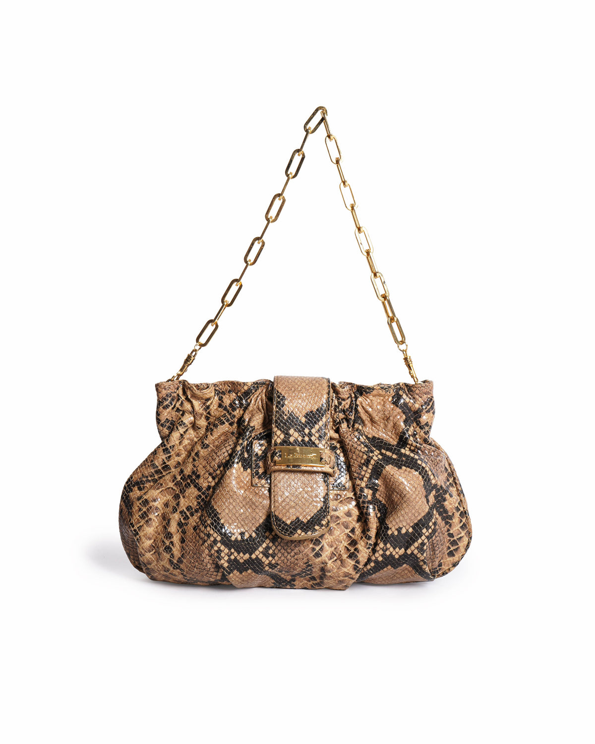 L.K. Bennett snakeskin clutch bag