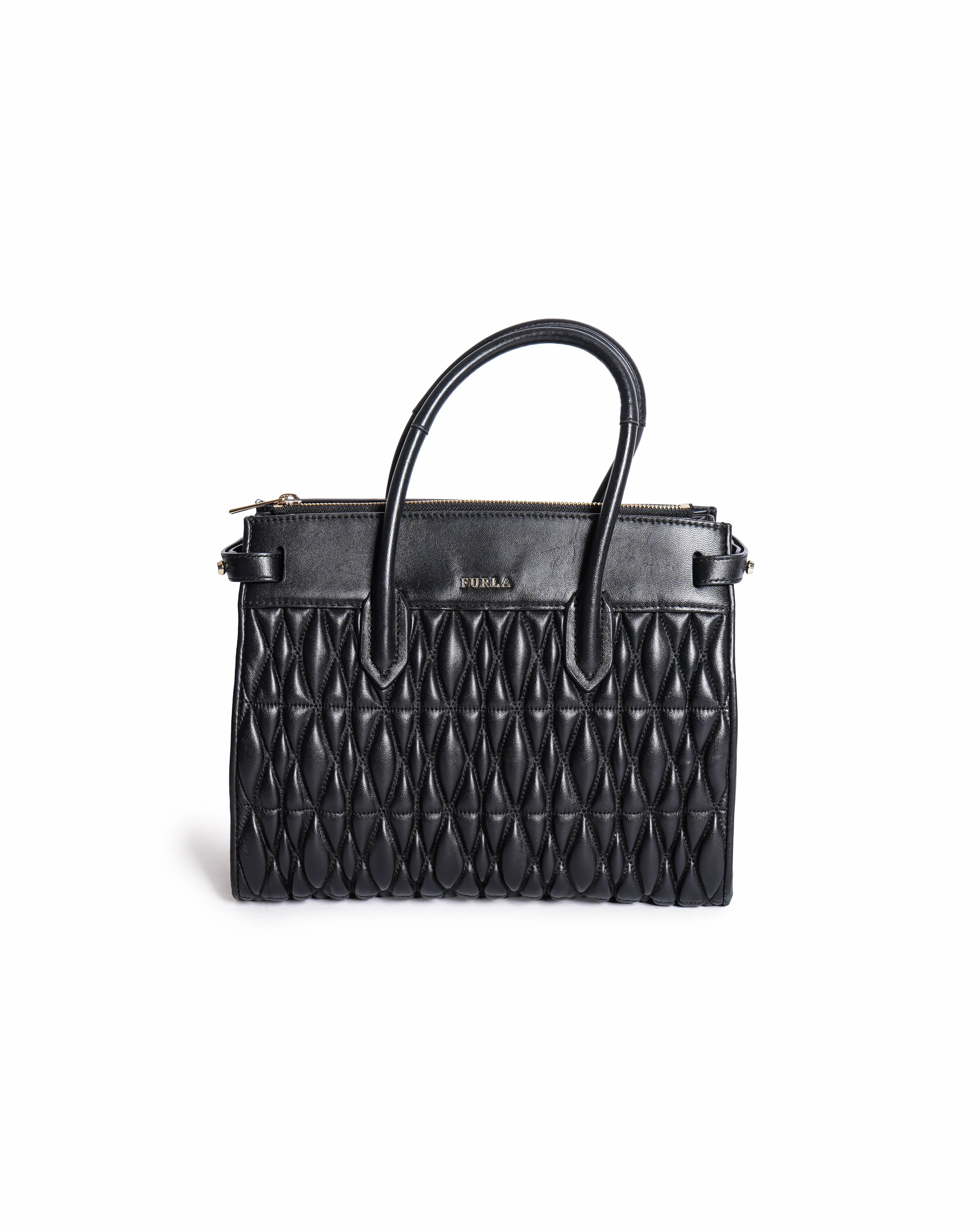 Furla Quilted Leather Top-Handle Bag