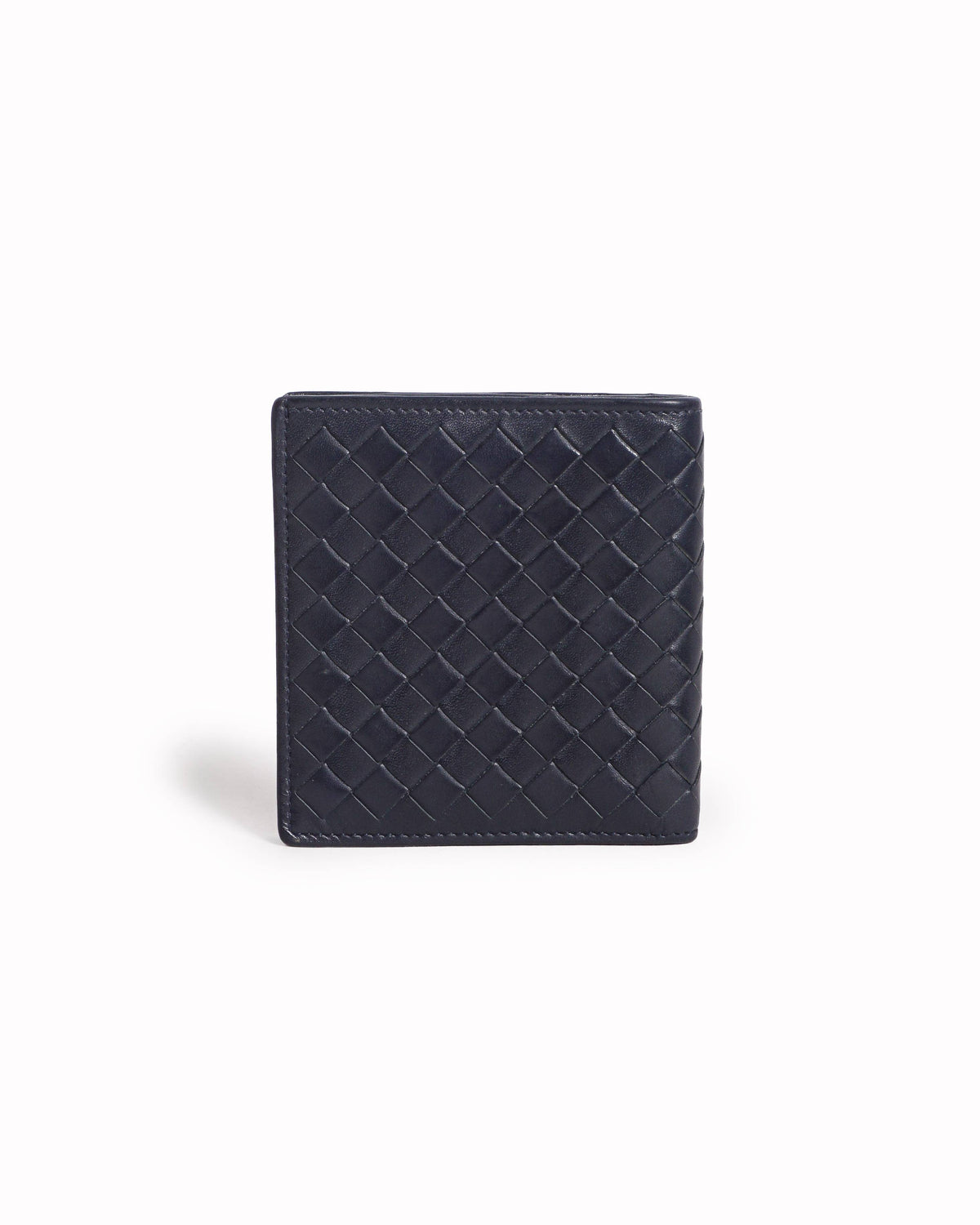 Bottega Veneta Blue Intrecciato Leather Bi-Fold Wallet