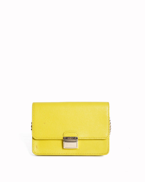 Furla yellow mini crossbody bag