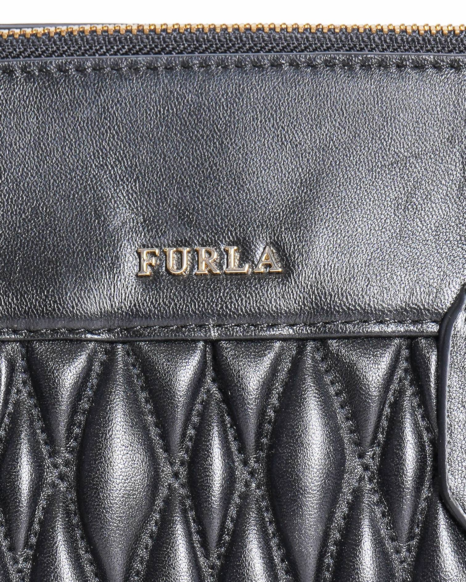 Furla Quilted Leather Top-Handle Bag