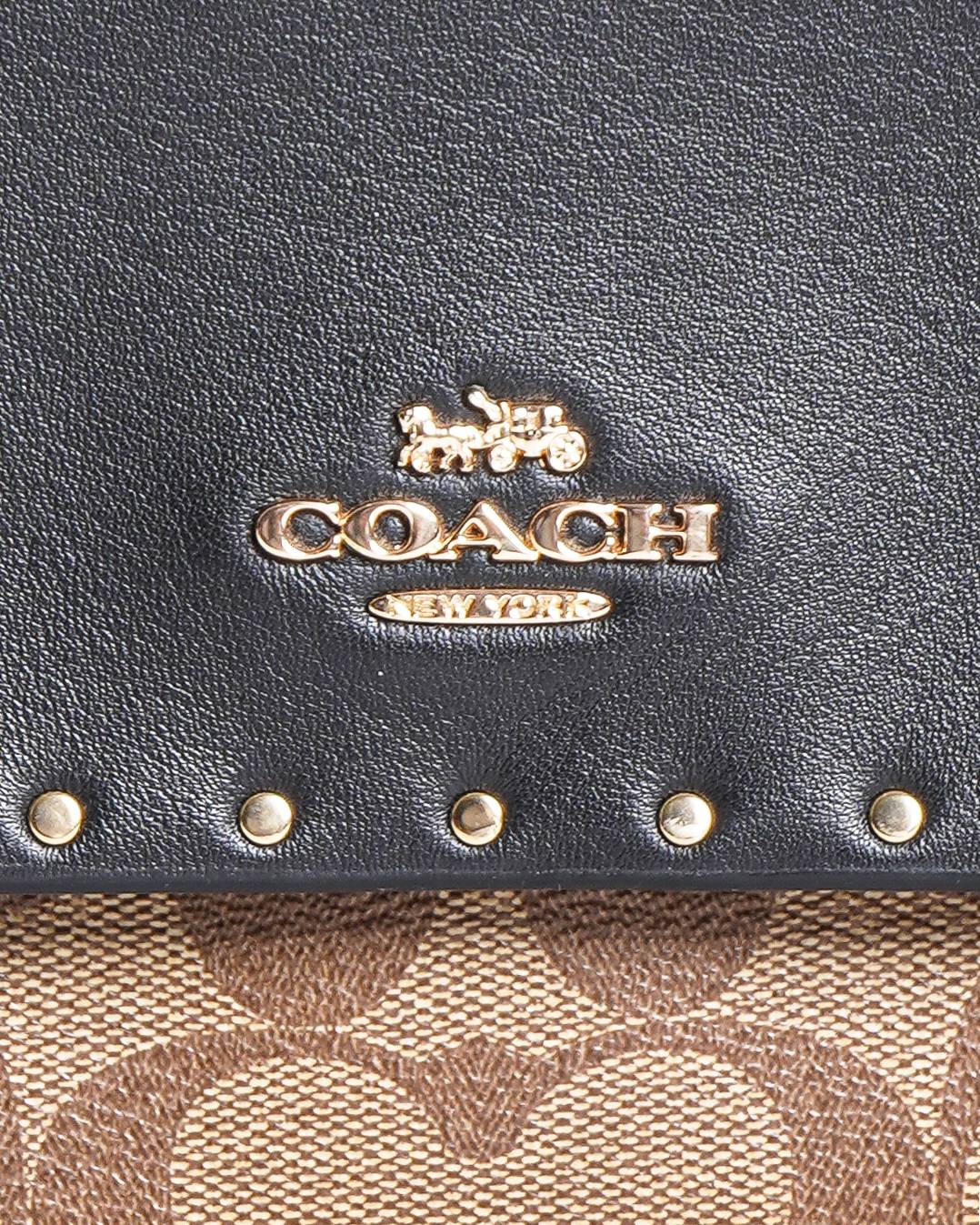 Coach Klare Crossbody Bag In Signature Canvas With Rivets
