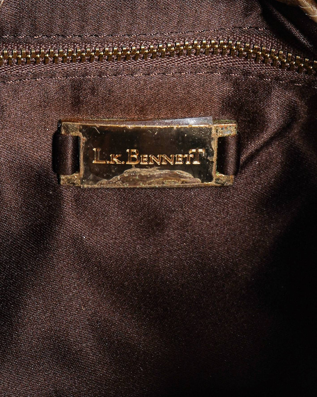 L.K. Bennett snakeskin clutch bag