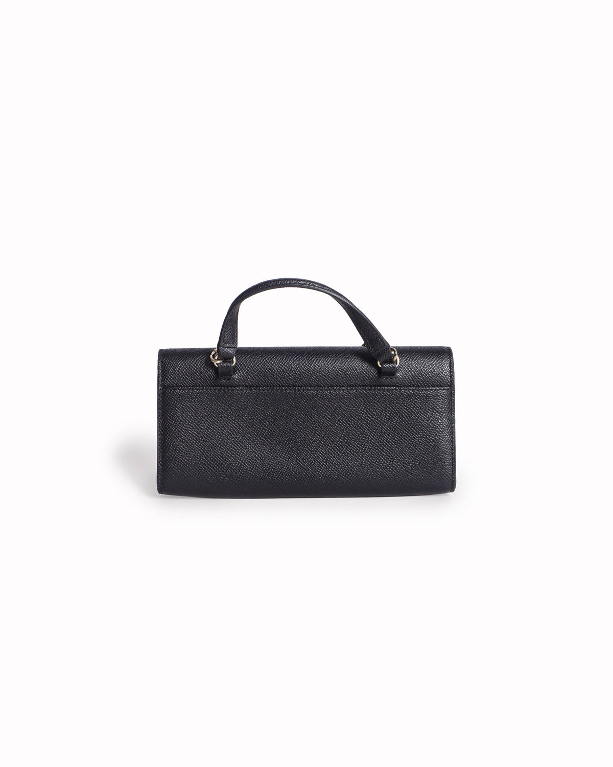 Furla Black Textured Leather Crossbody Bag